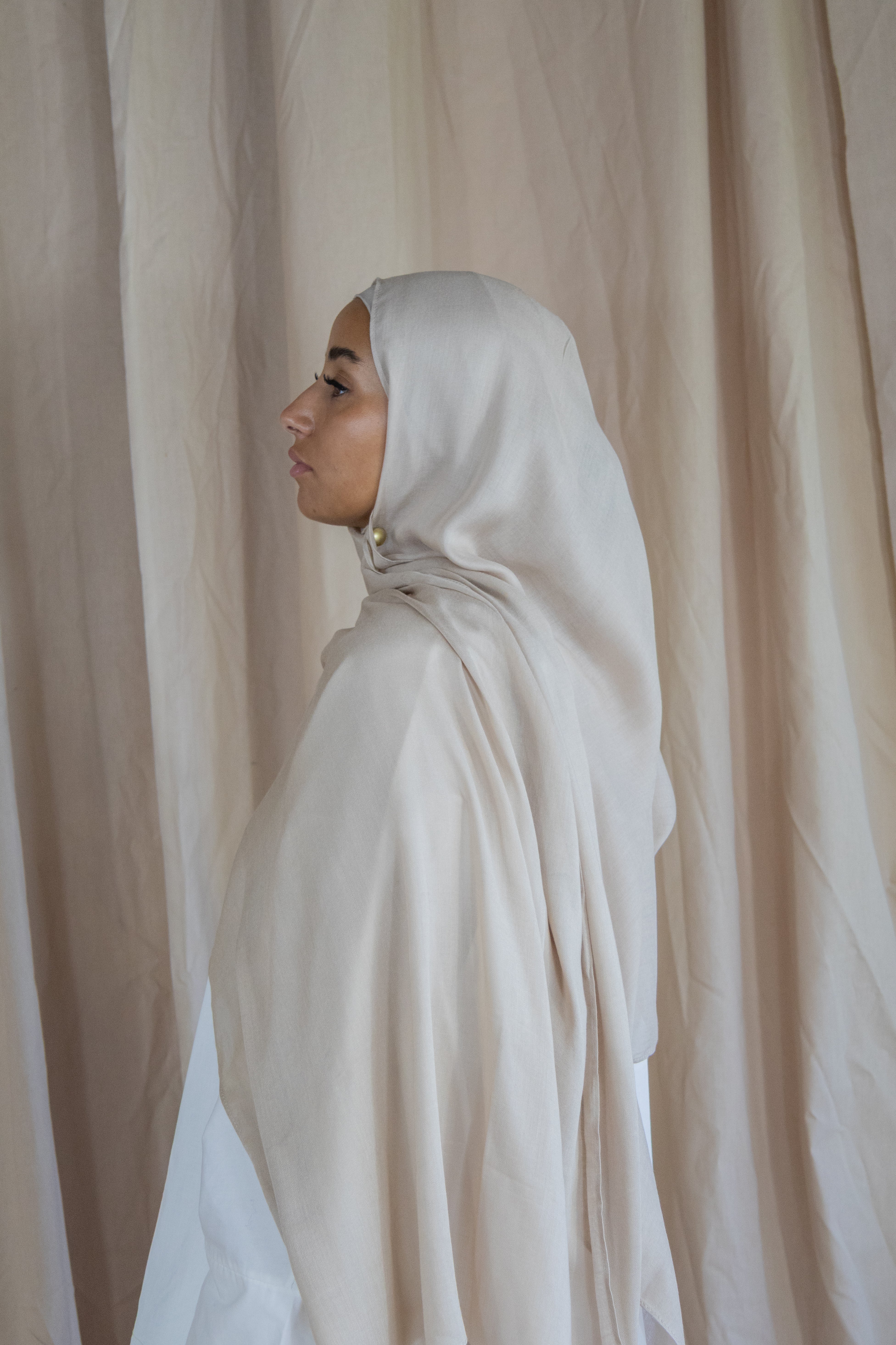 Hijab en modal - Cream