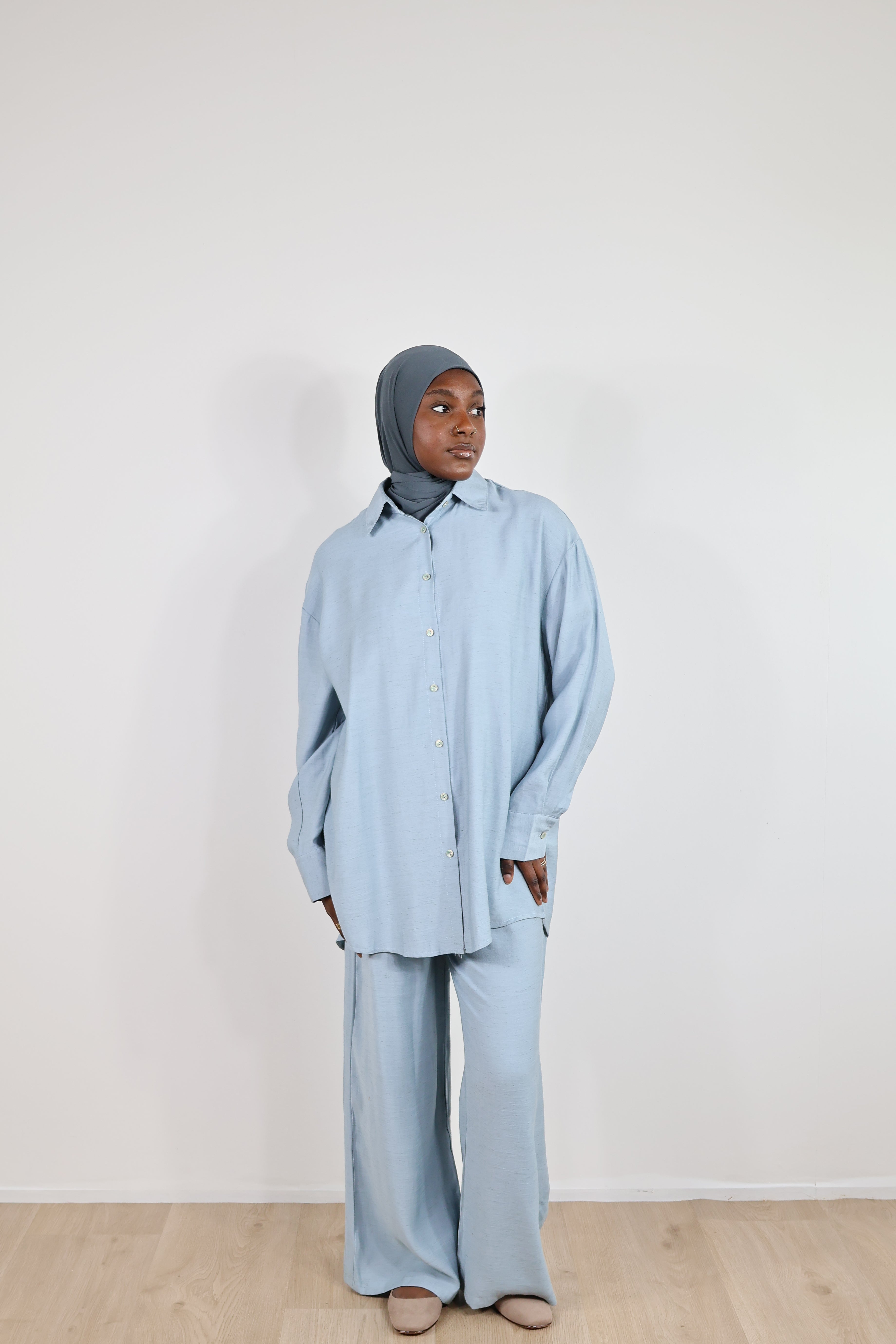 Ensemble fluide viscose - Bleu ciel