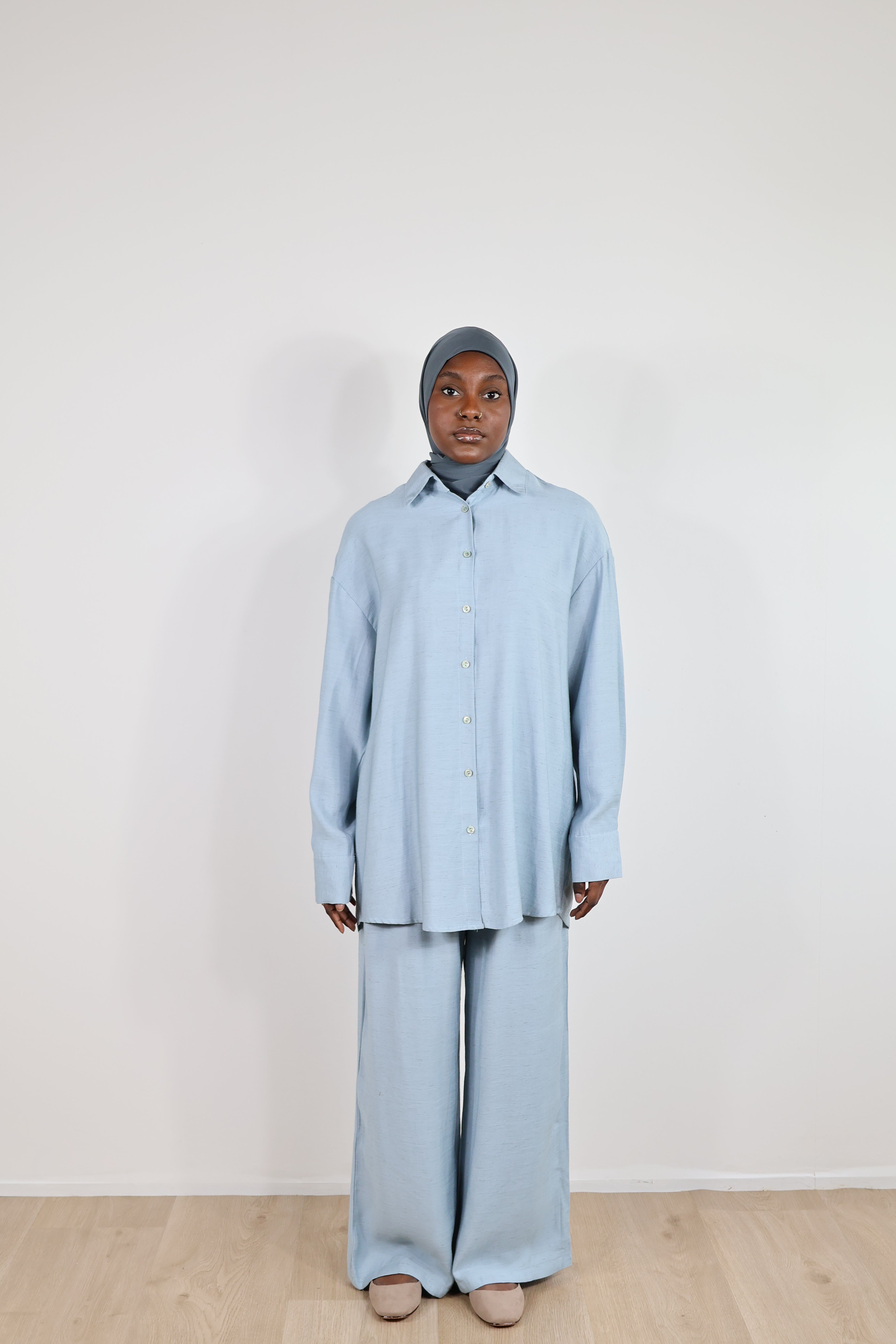 Ensemble fluide viscose - Bleu ciel