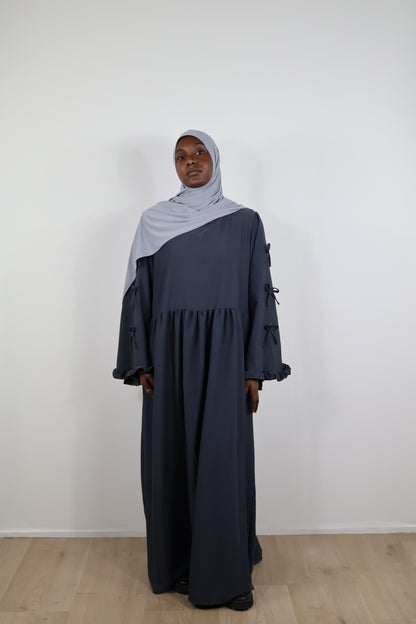 Abaya flare - Gris anthracite