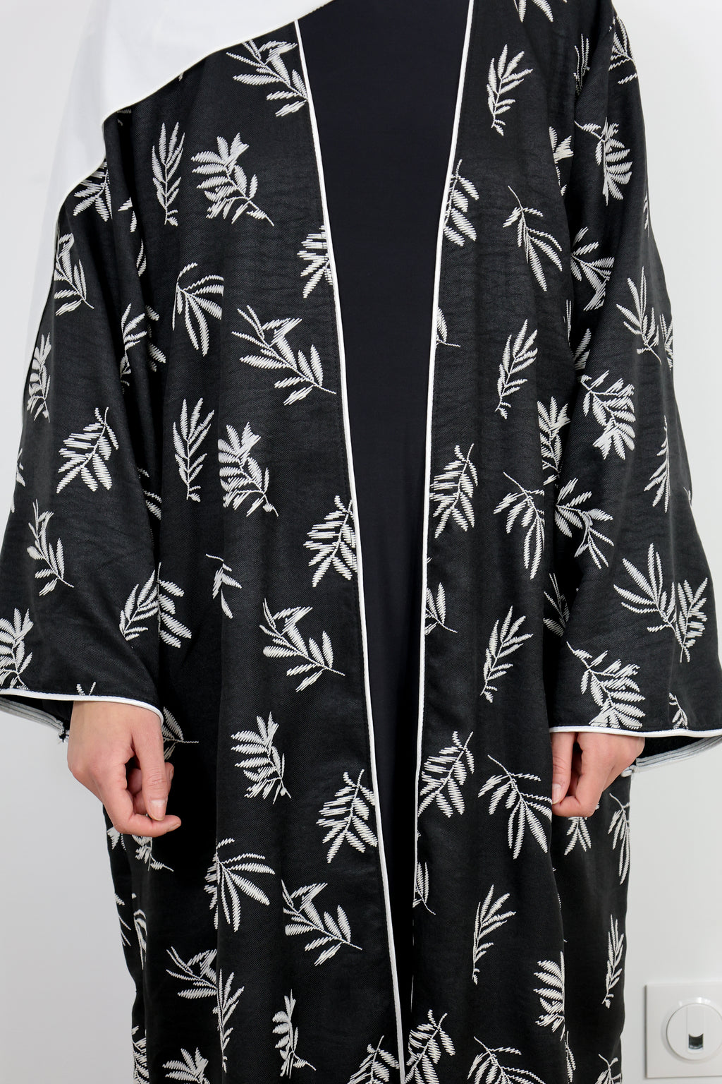 Kimono à motifs - Noir