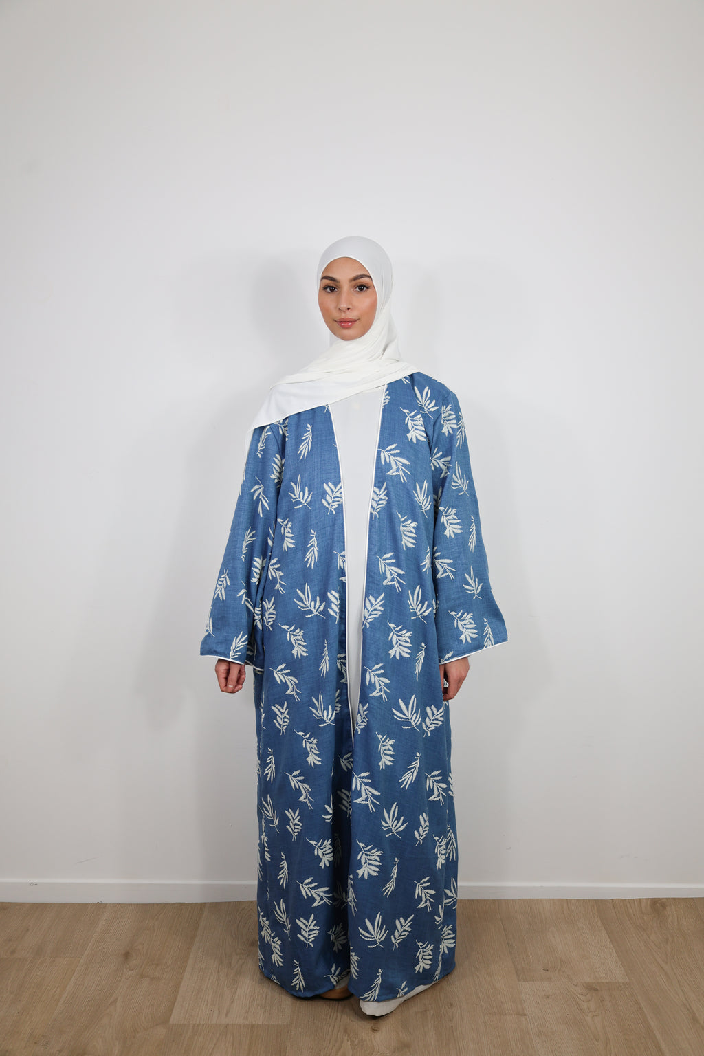 Kimono à motifs - Bleu jean