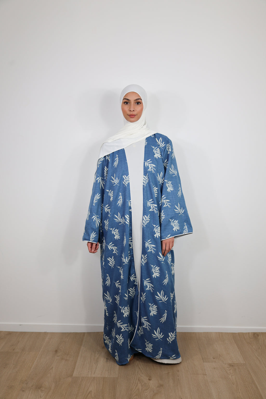 Kimono à motifs - Bleu jean
