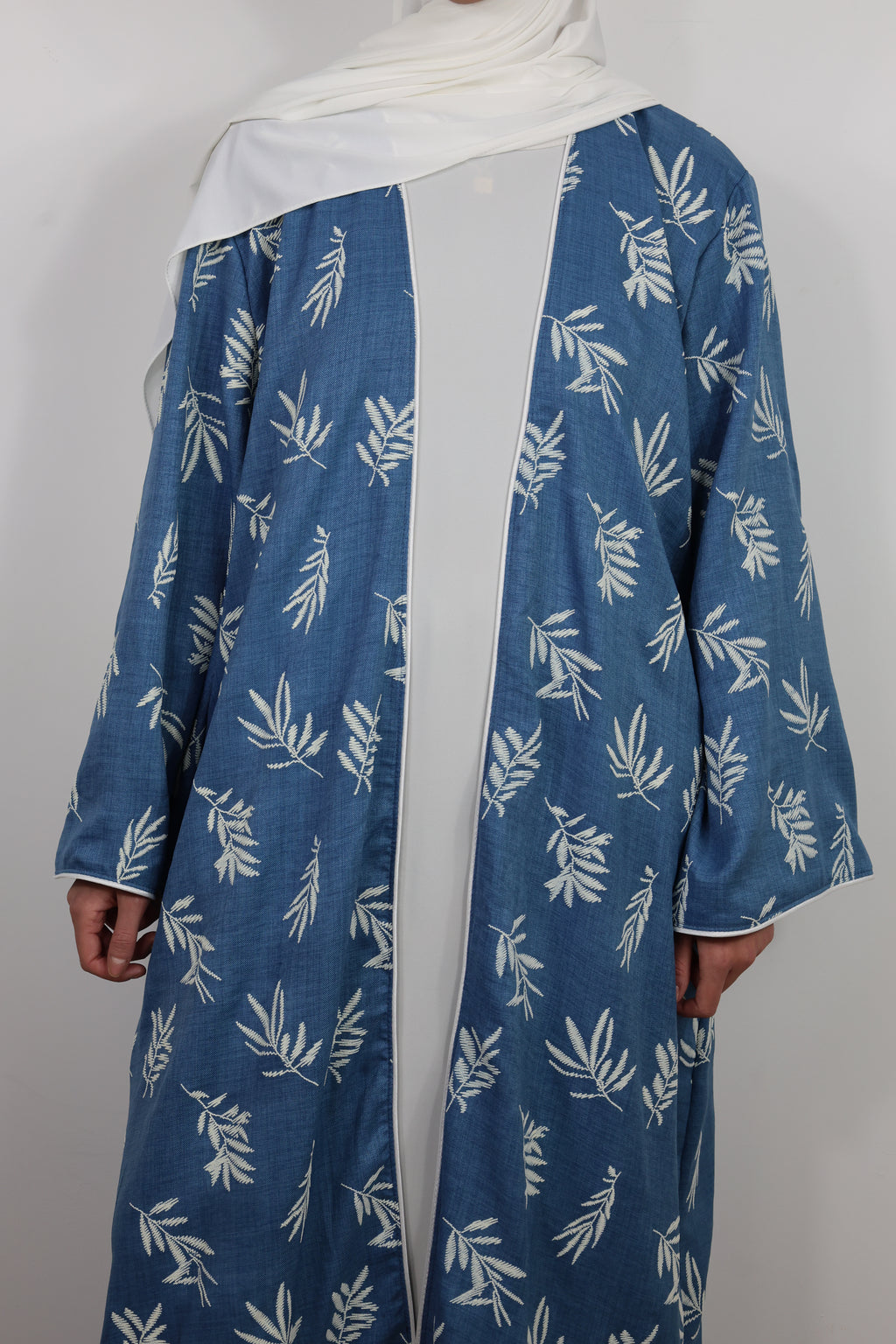 Kimono à motifs - Bleu jean