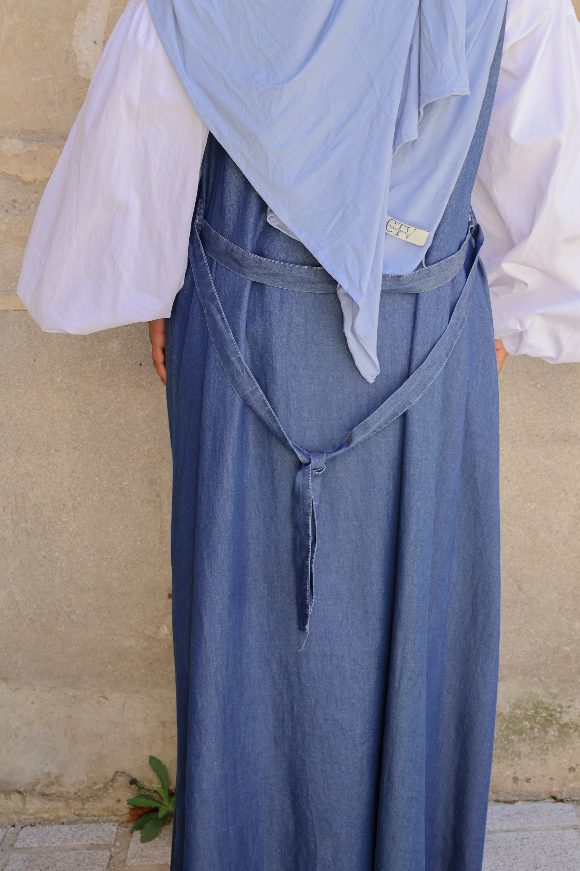 Robe sans manches tencele - Bleu jean
