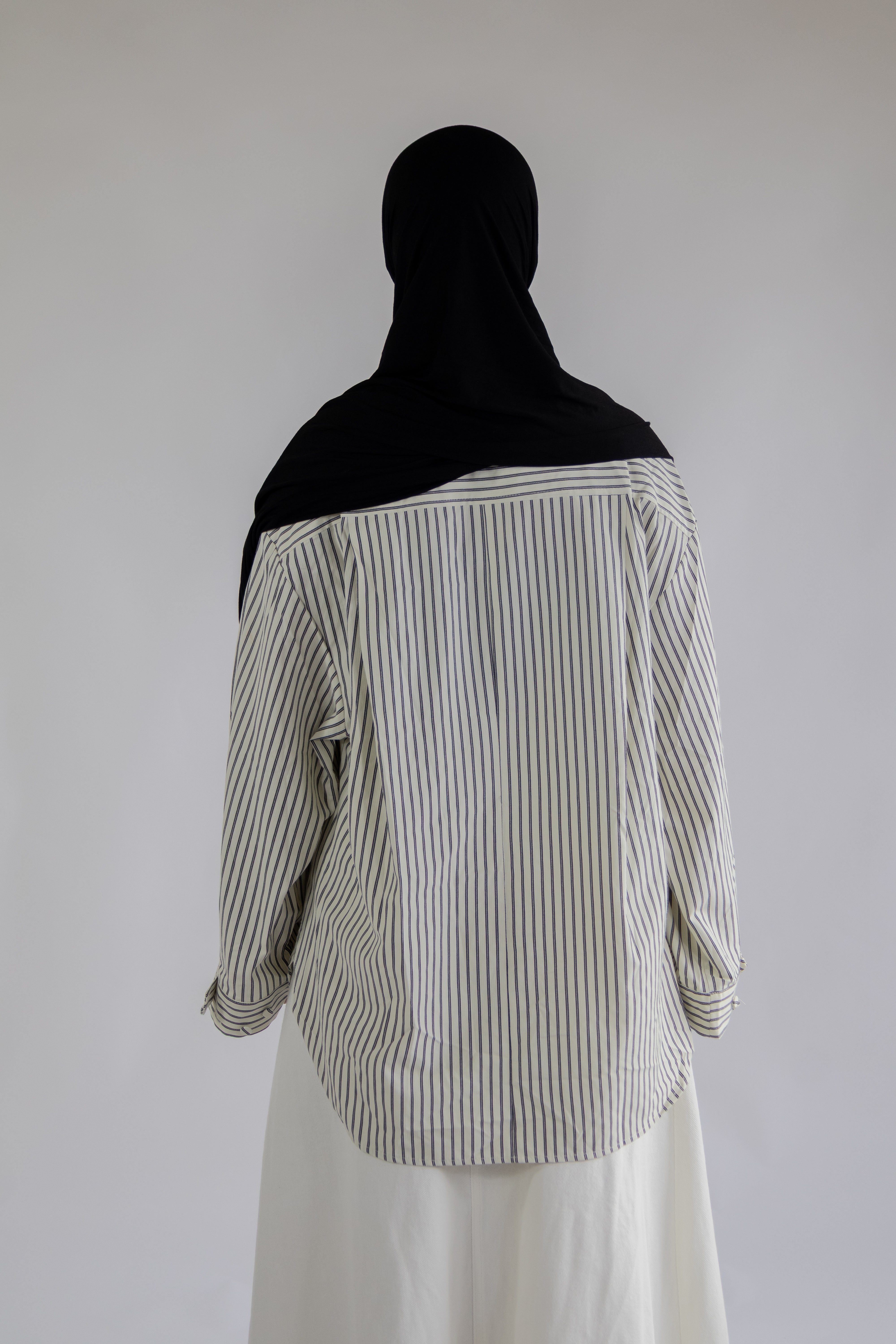 Chemise a poches rayée - Noir