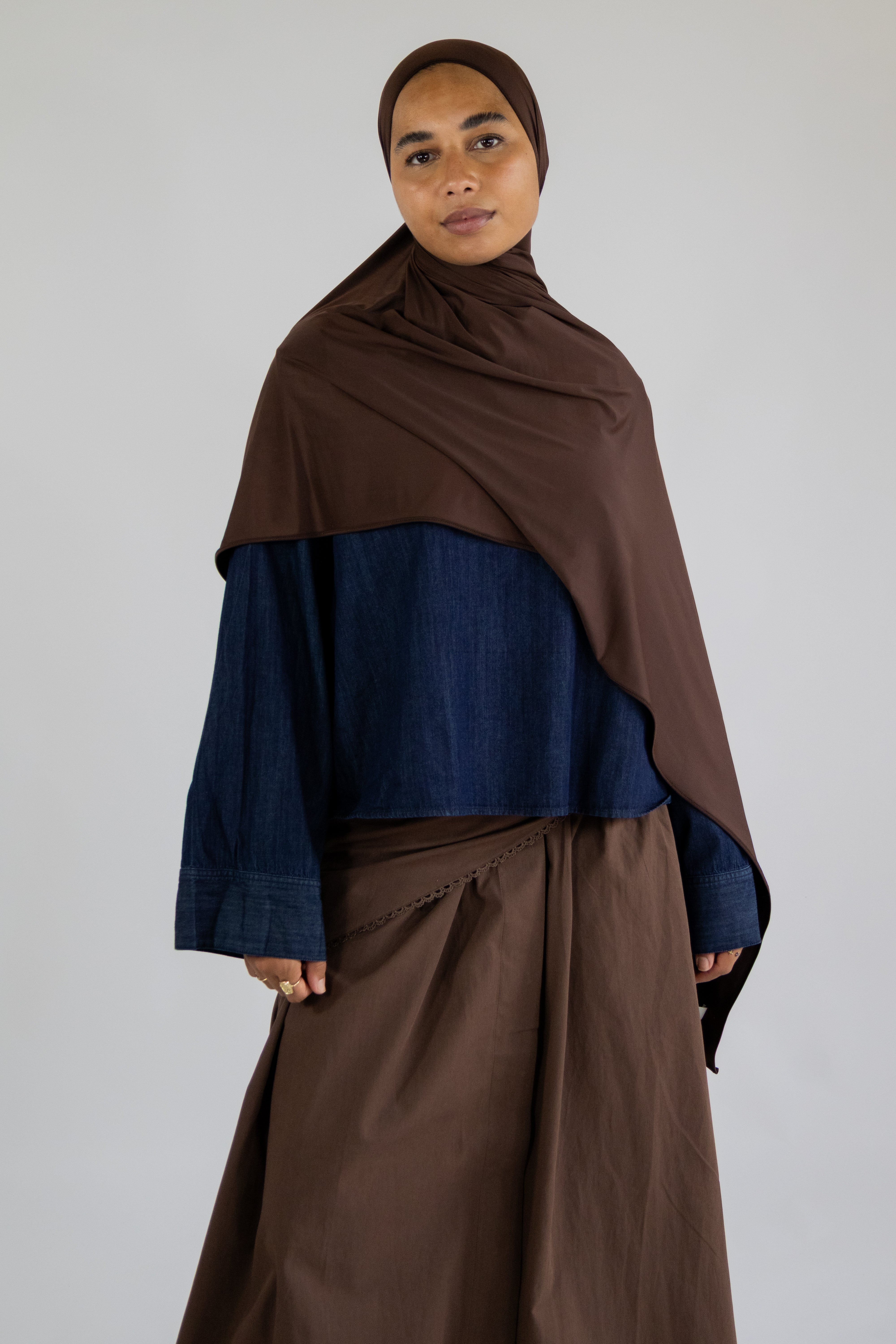 Jupe layering - Marron