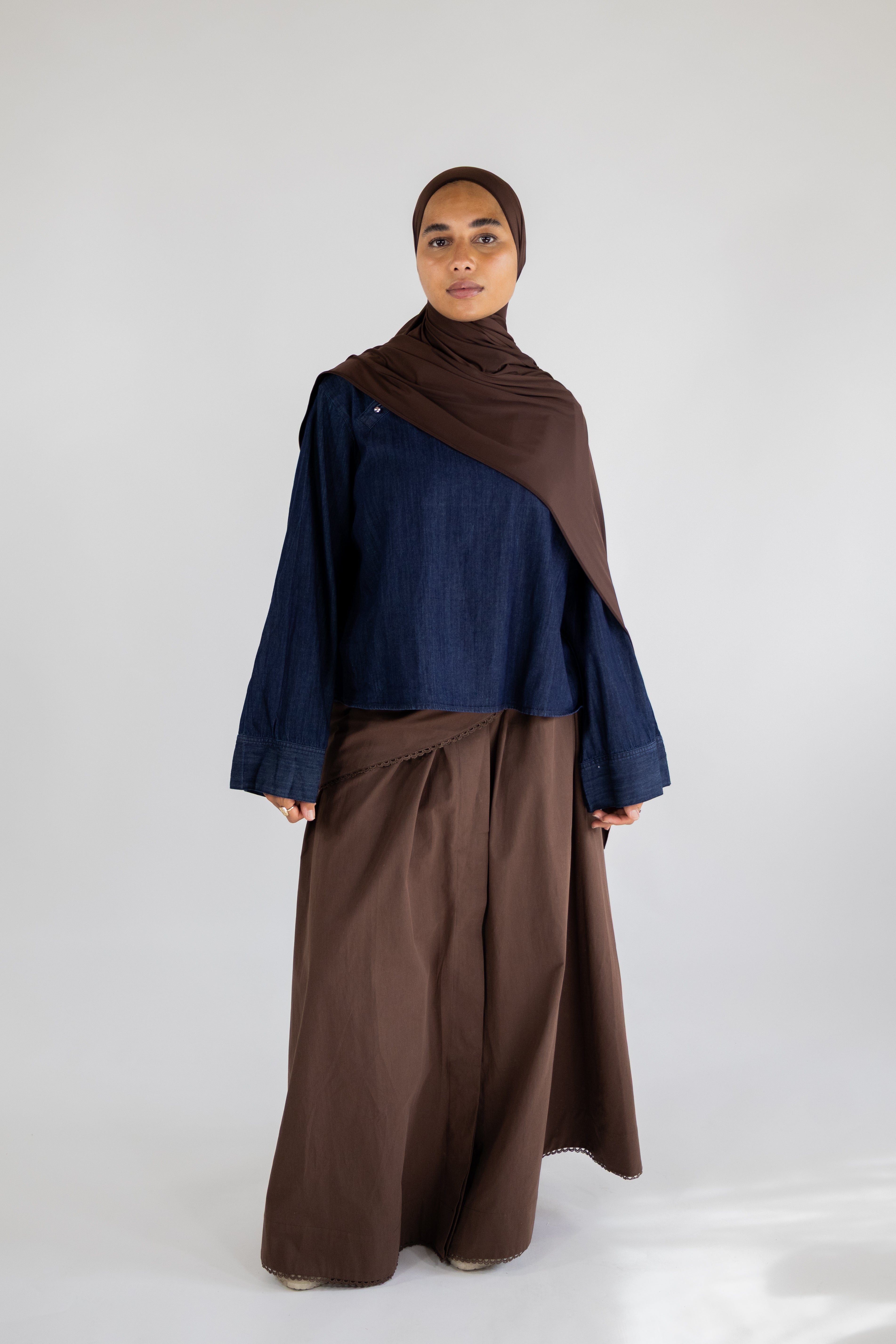 Jupe layering - Marron