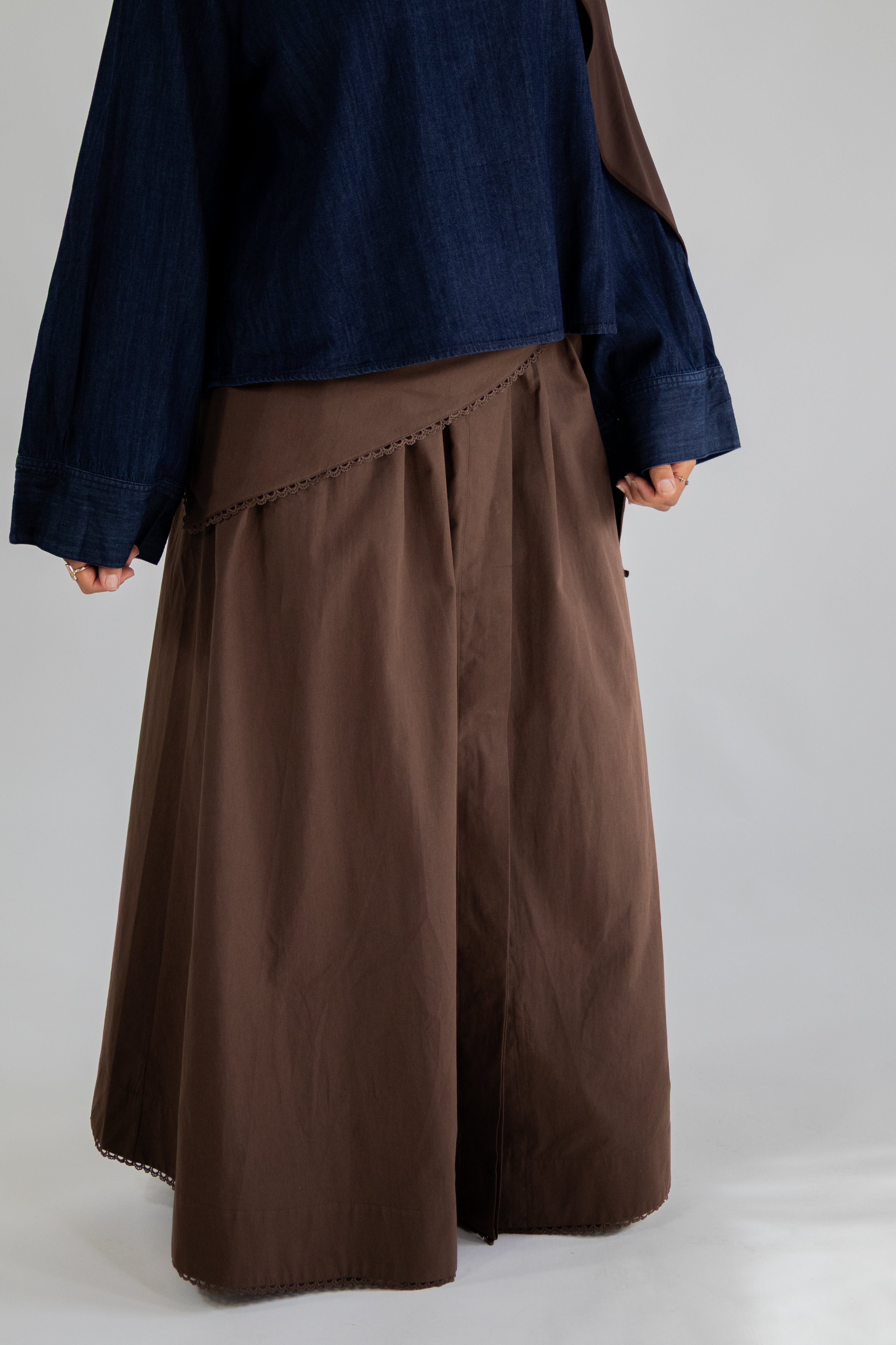 Jupe layering - Marron