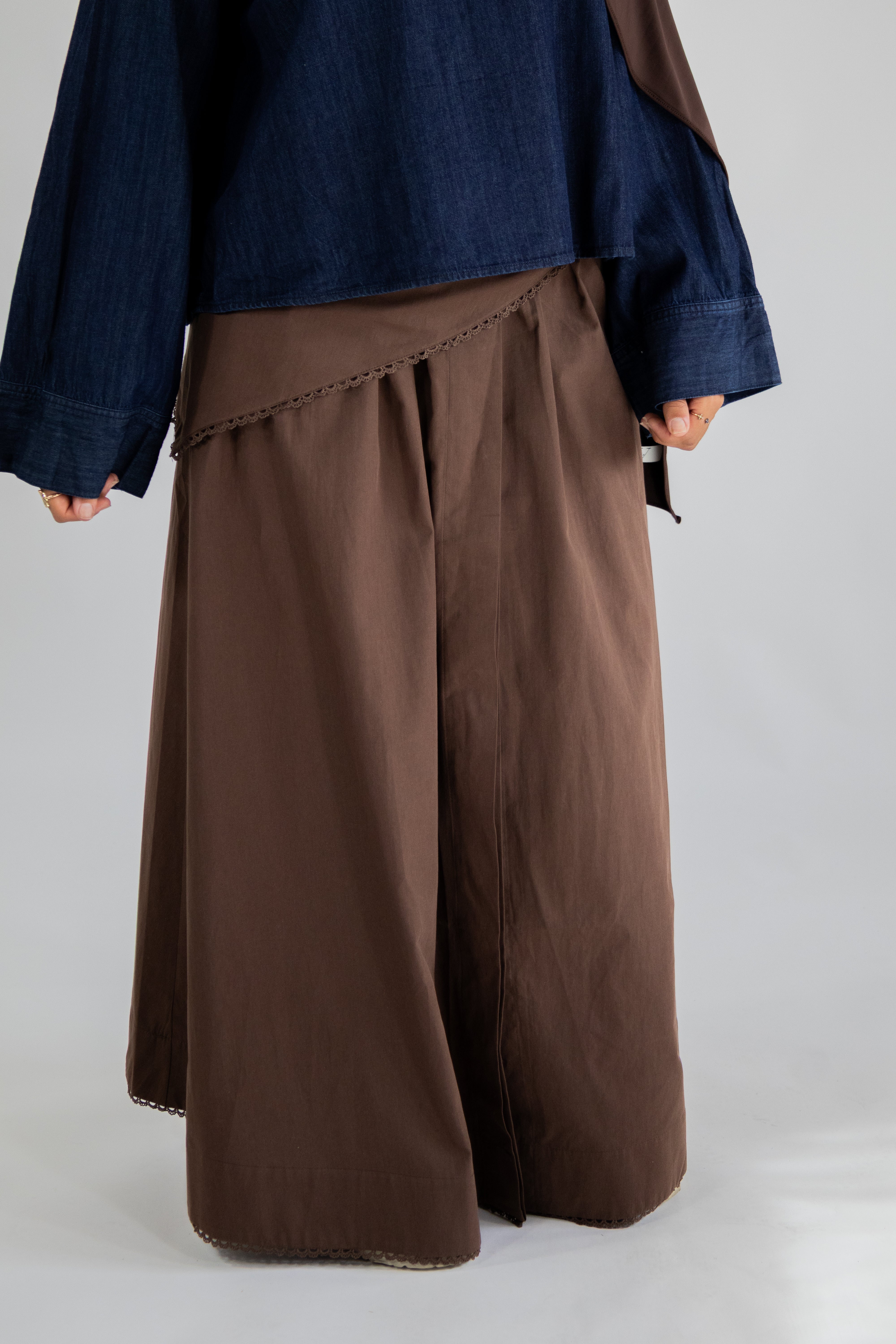 Jupe layering - Marron
