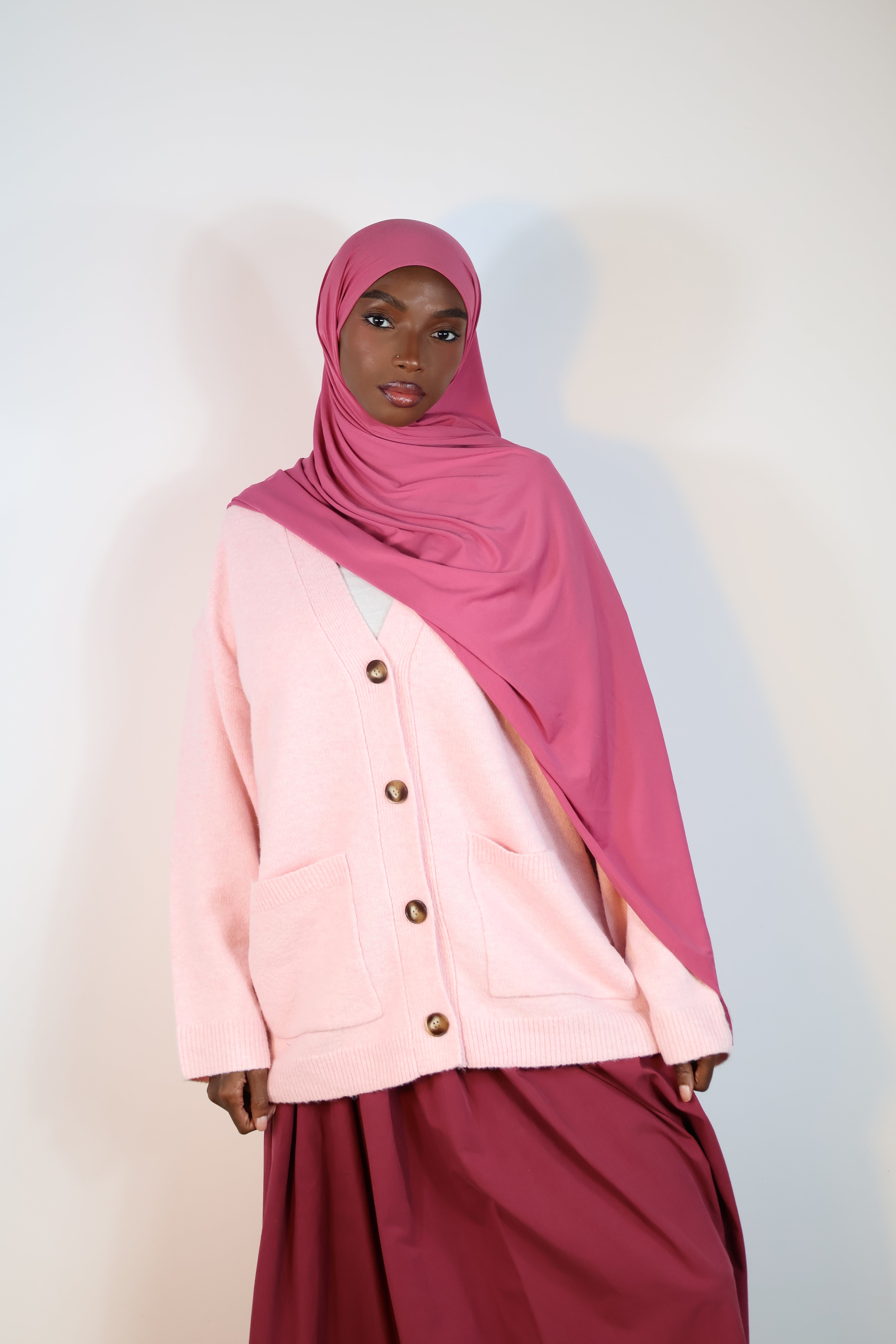 Cardigan laine - Rose