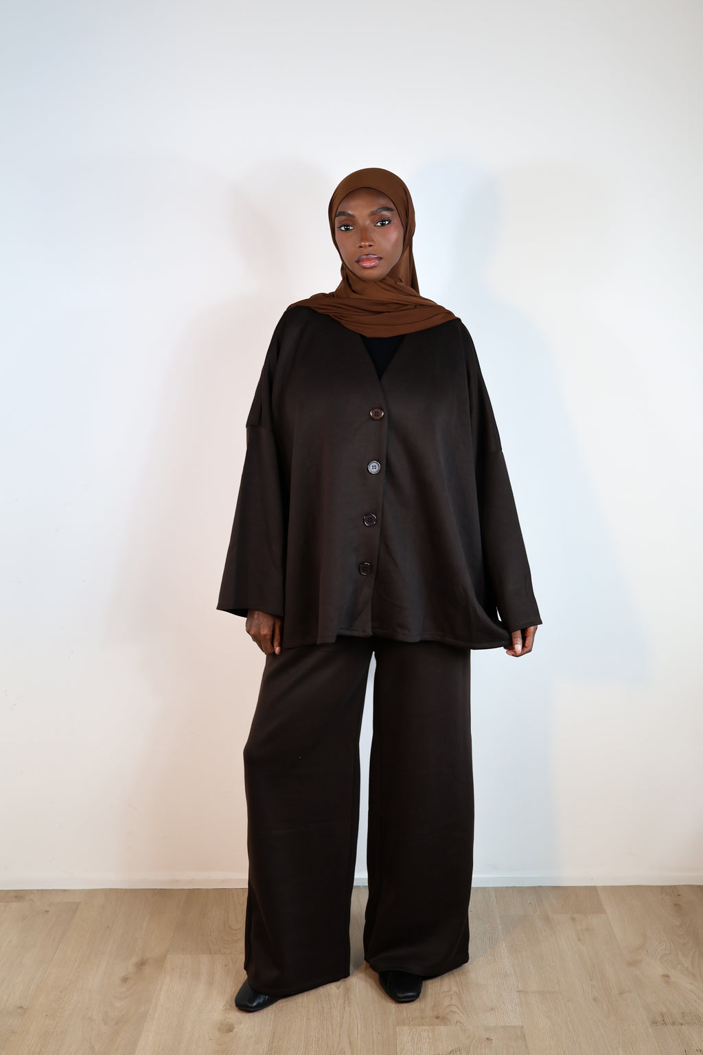 Ensemble cardigan - Marron