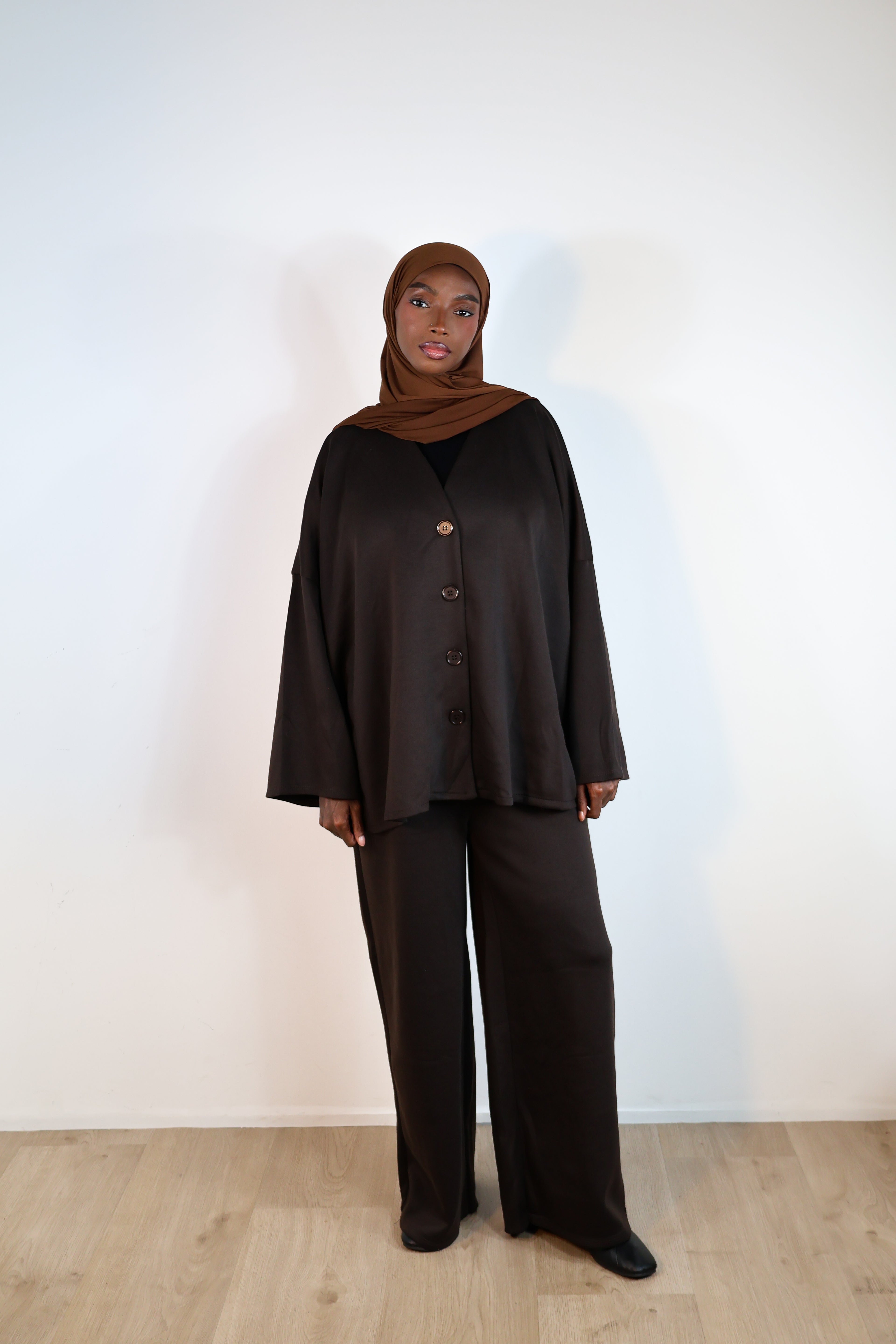 Ensemble cardigan - Marron