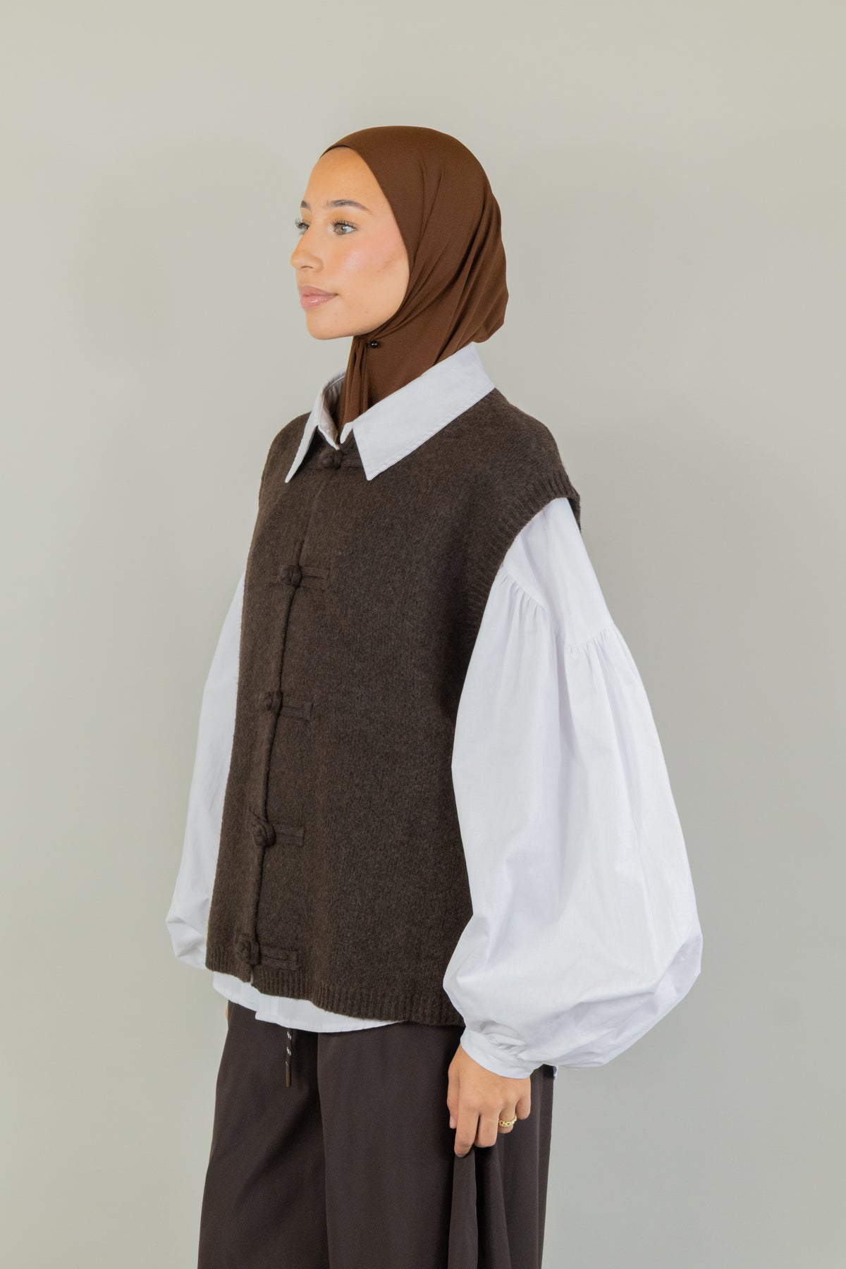 Pull sans manches - Marron