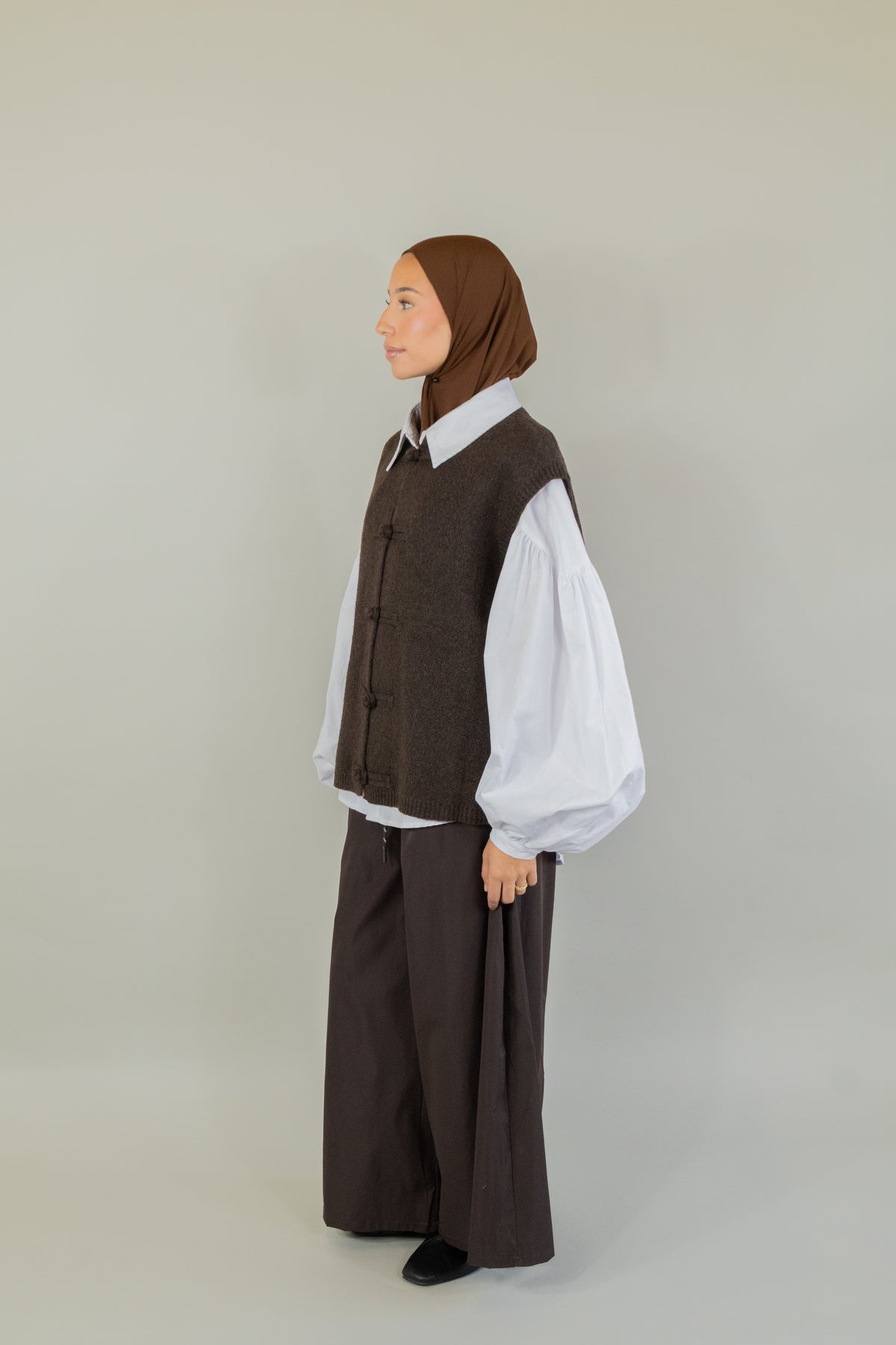 Pull sans manches - Marron