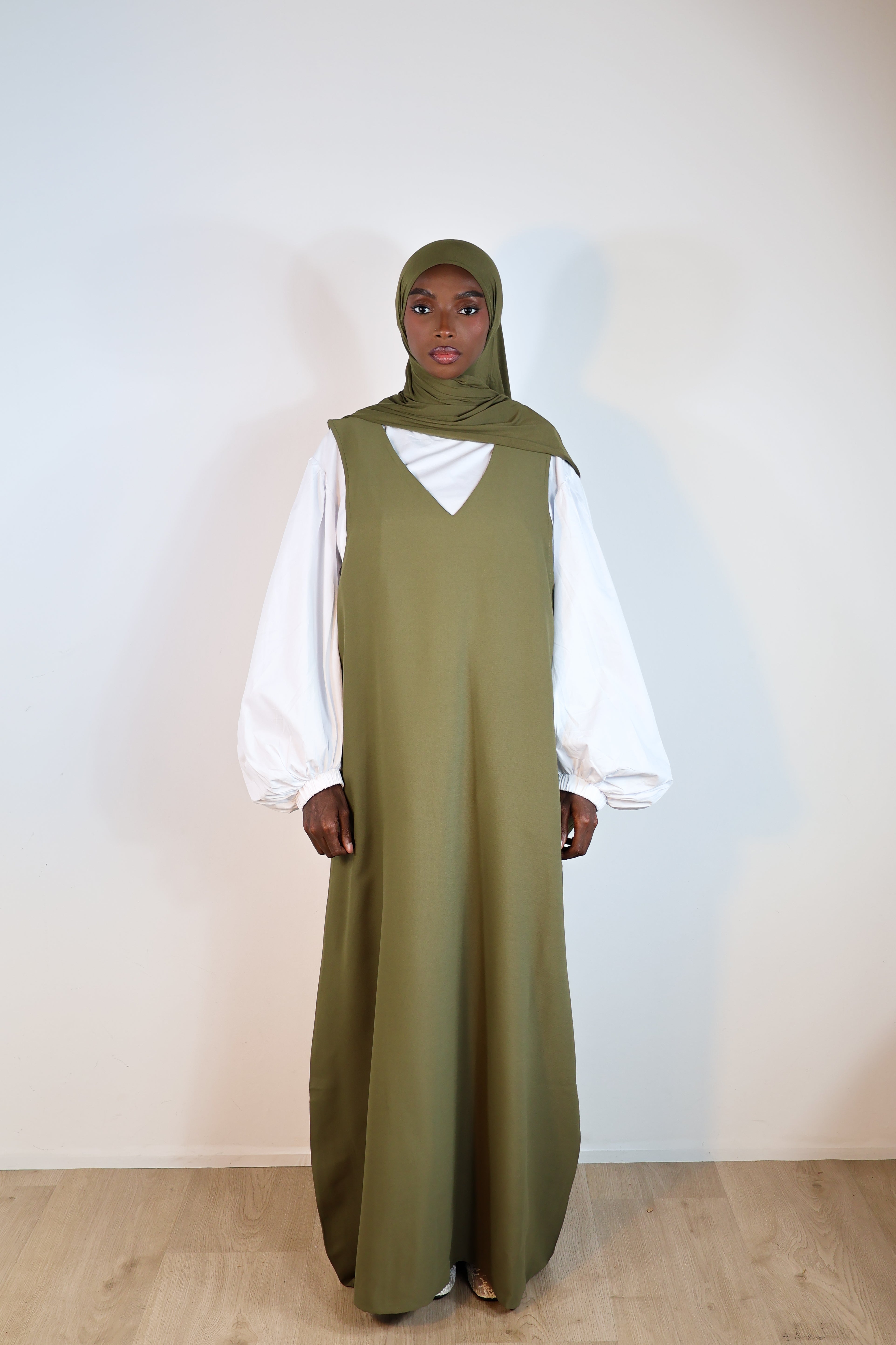 Robe sans manches - Olive