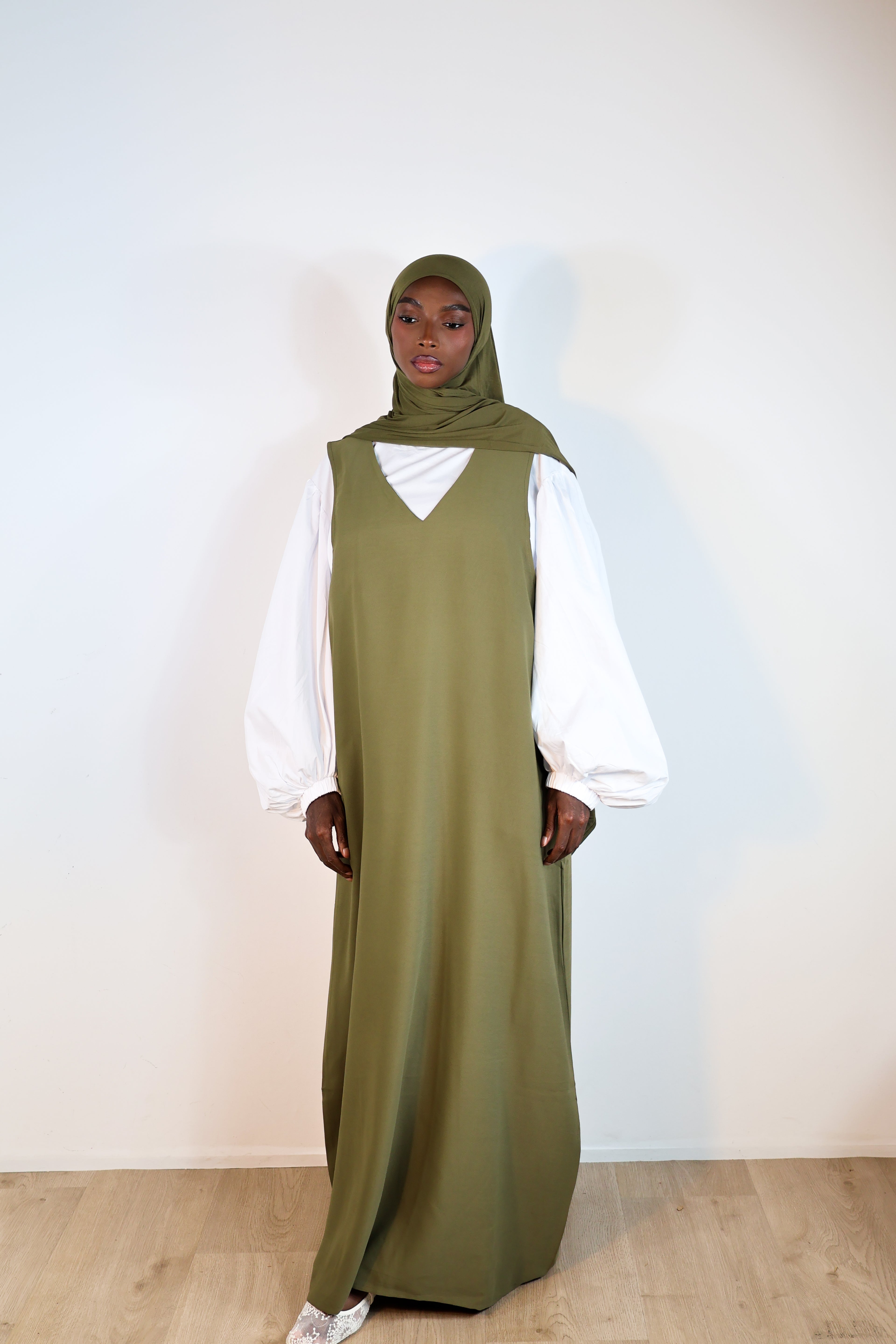 Sleeveless dress - White