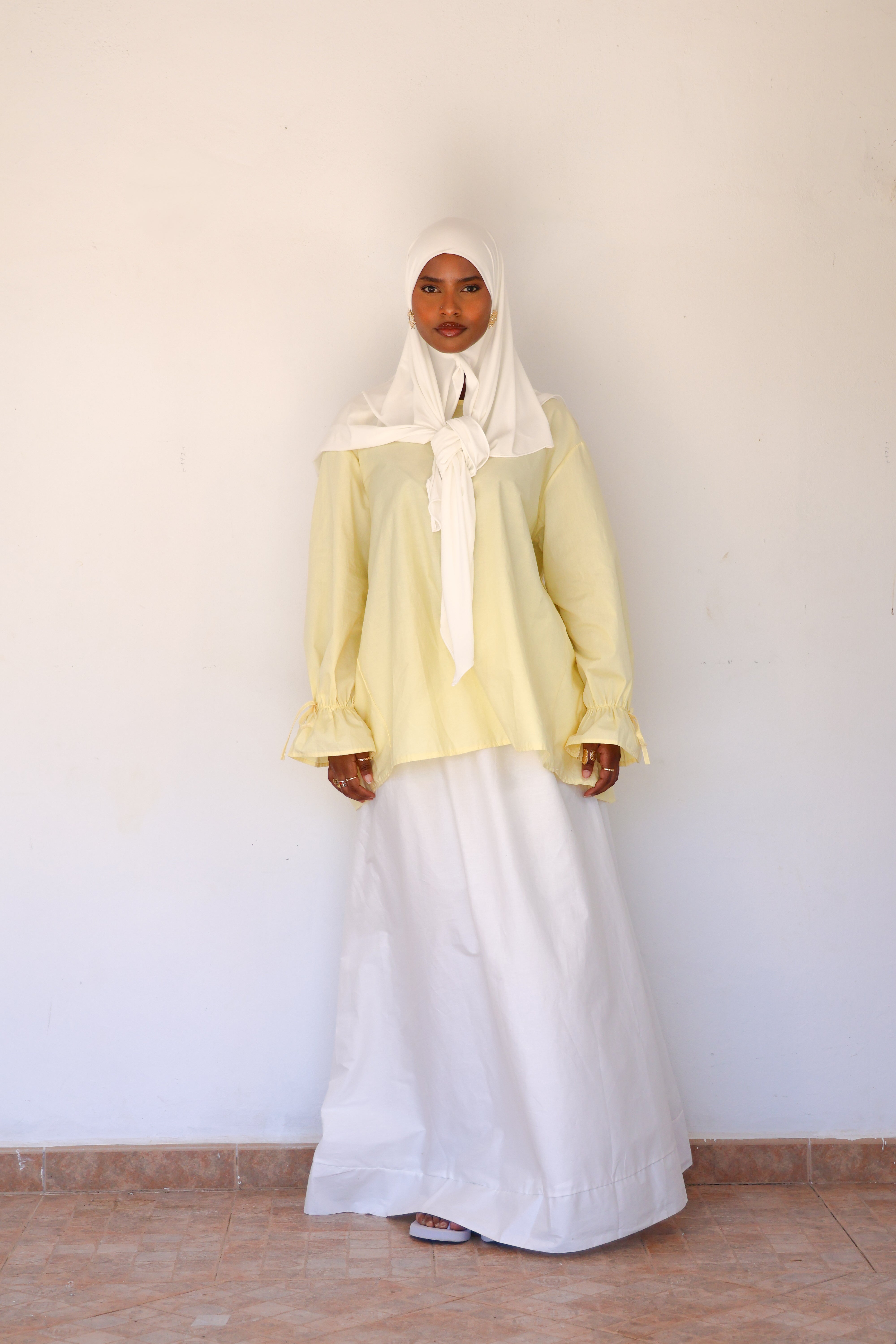 Haut manches chouchou - Jaune beurre