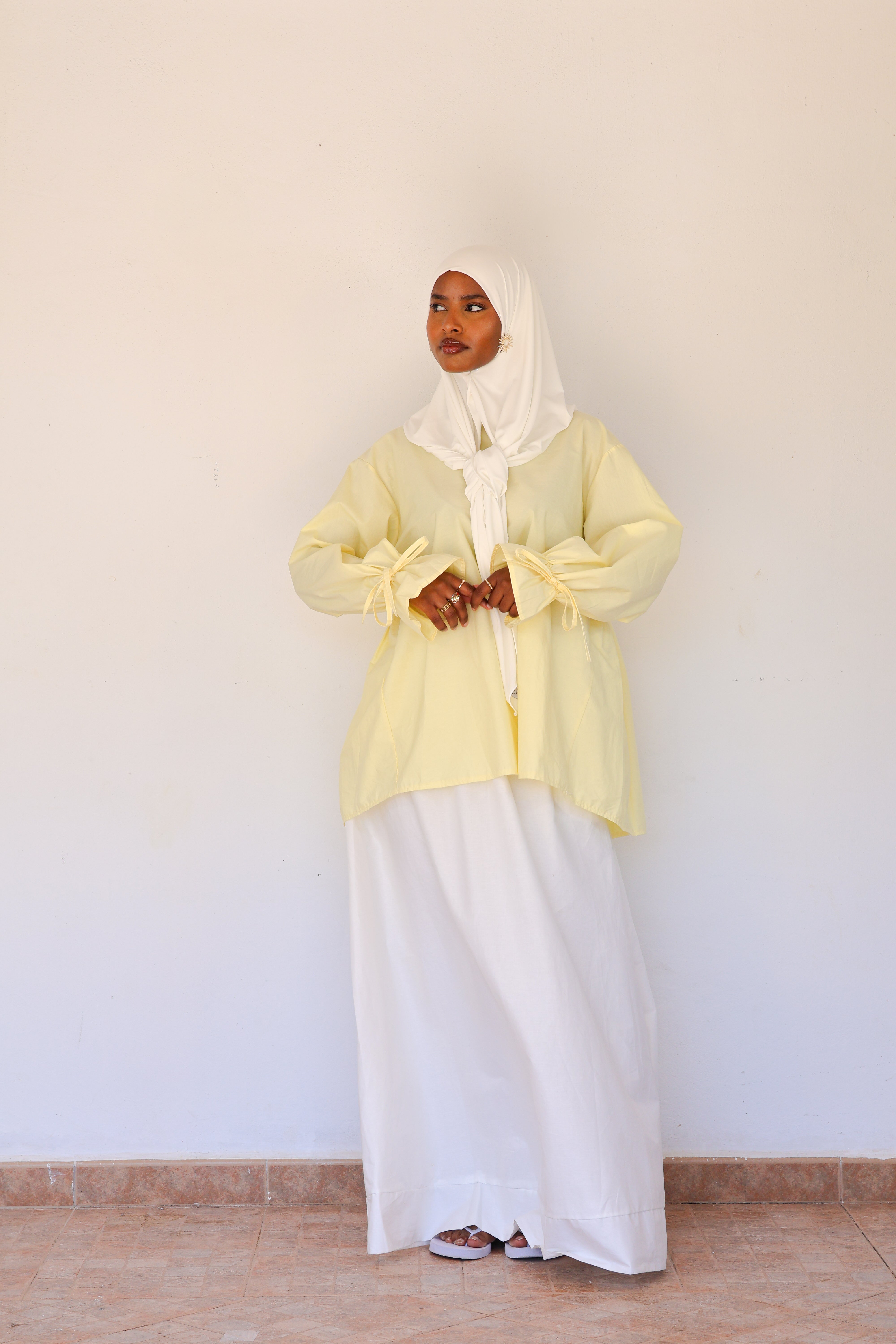 Haut manches chouchou - Jaune beurre