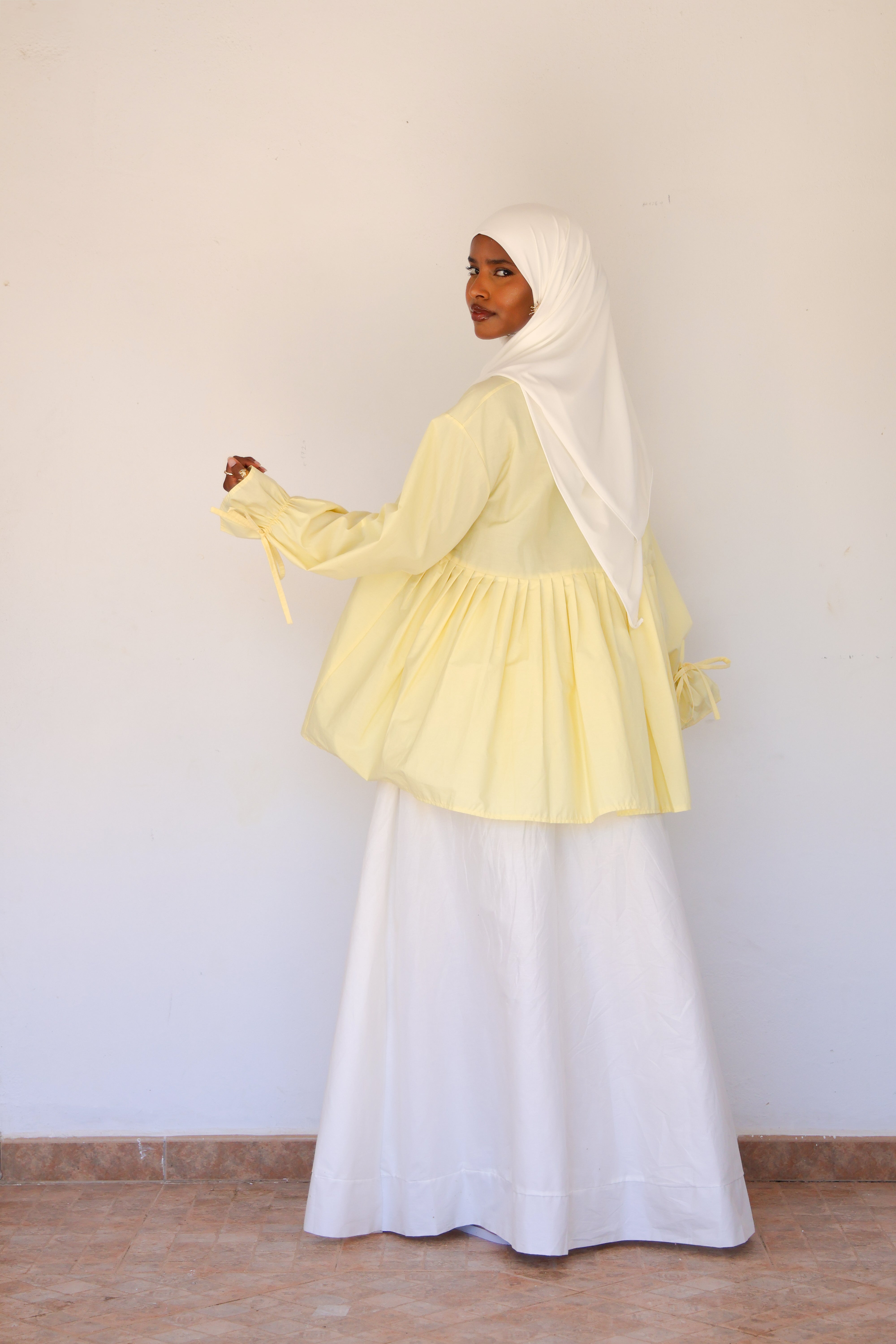 Haut manches chouchou - Jaune beurre