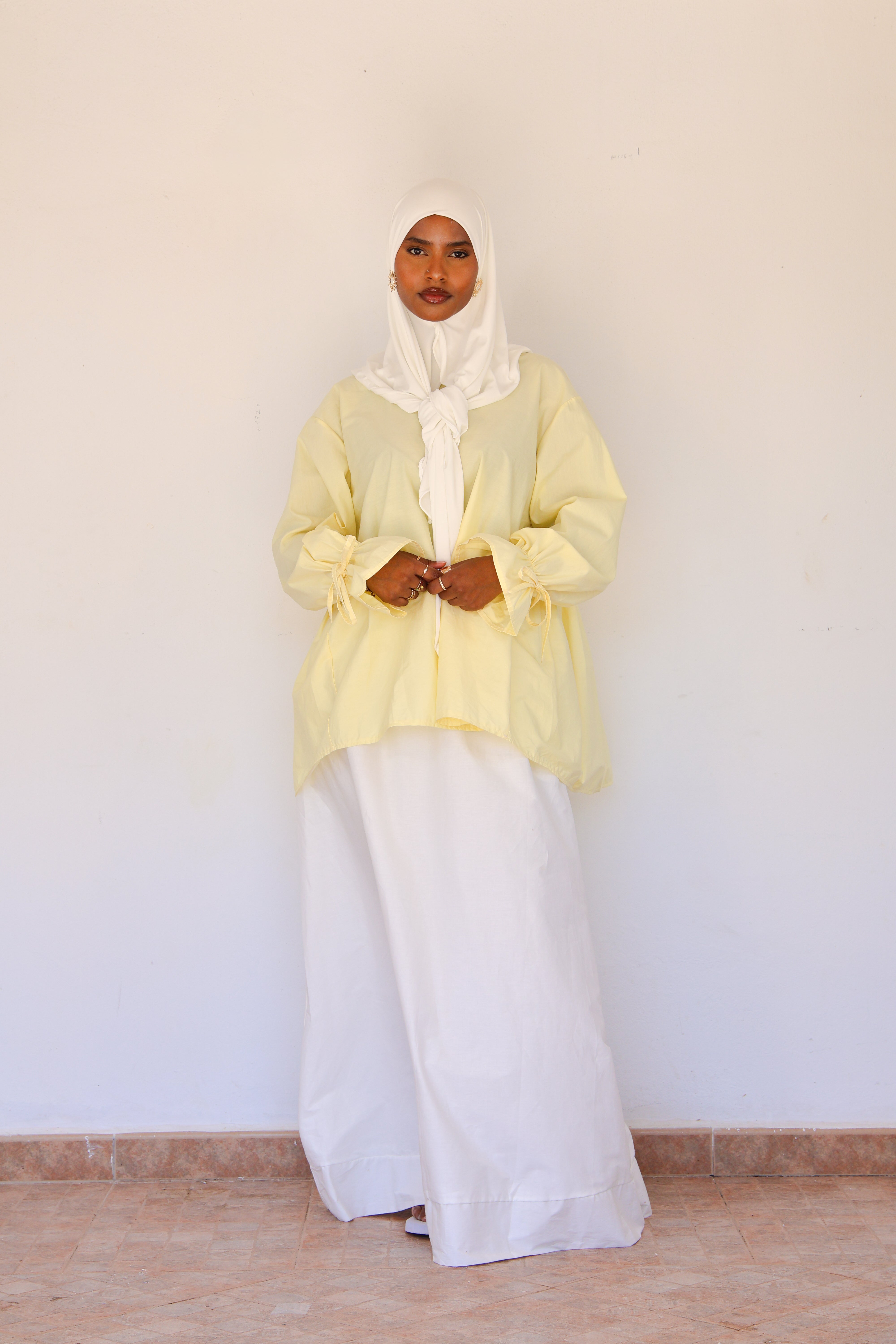 Haut manches chouchou - Jaune beurre