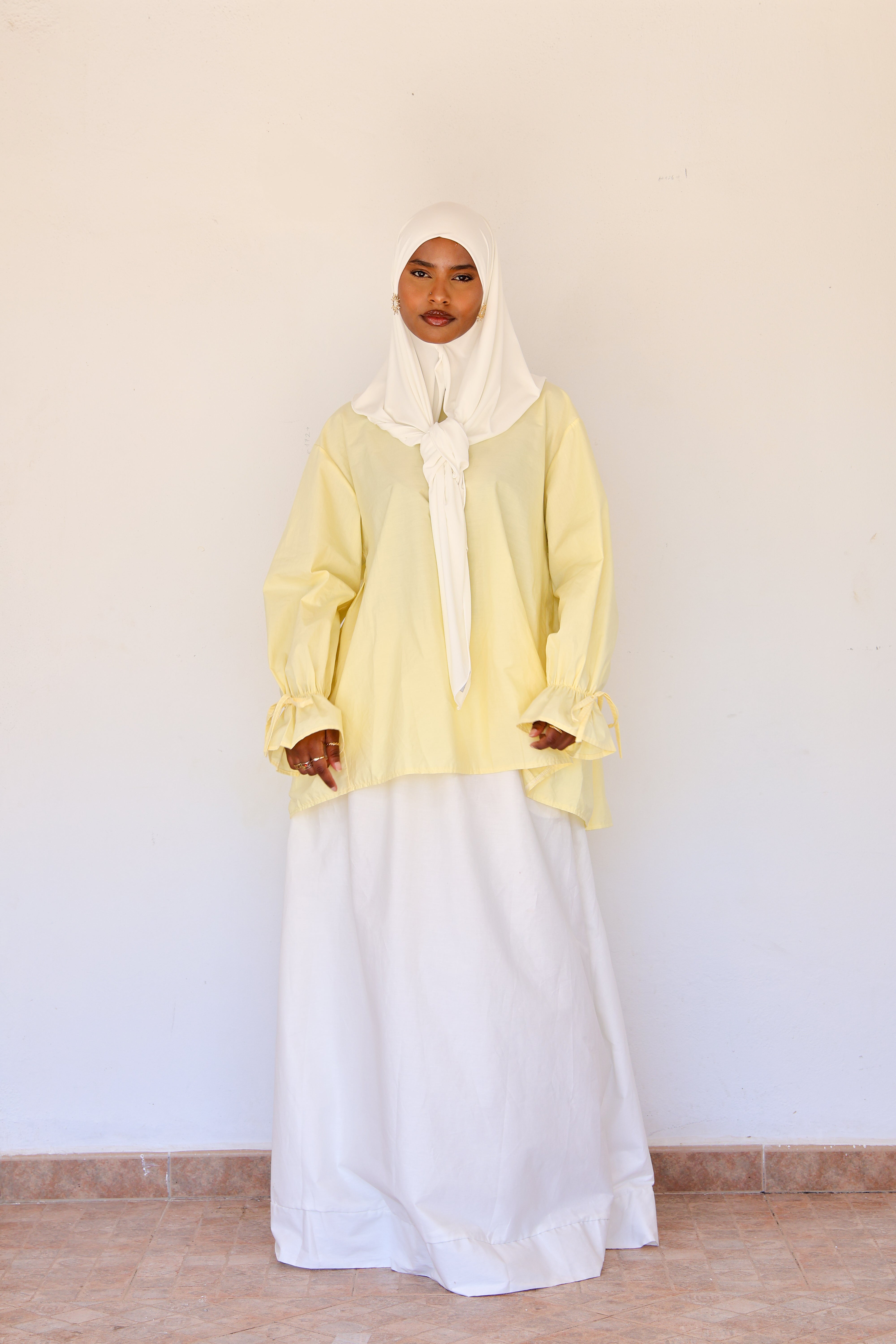 Haut manches chouchou - Jaune beurre