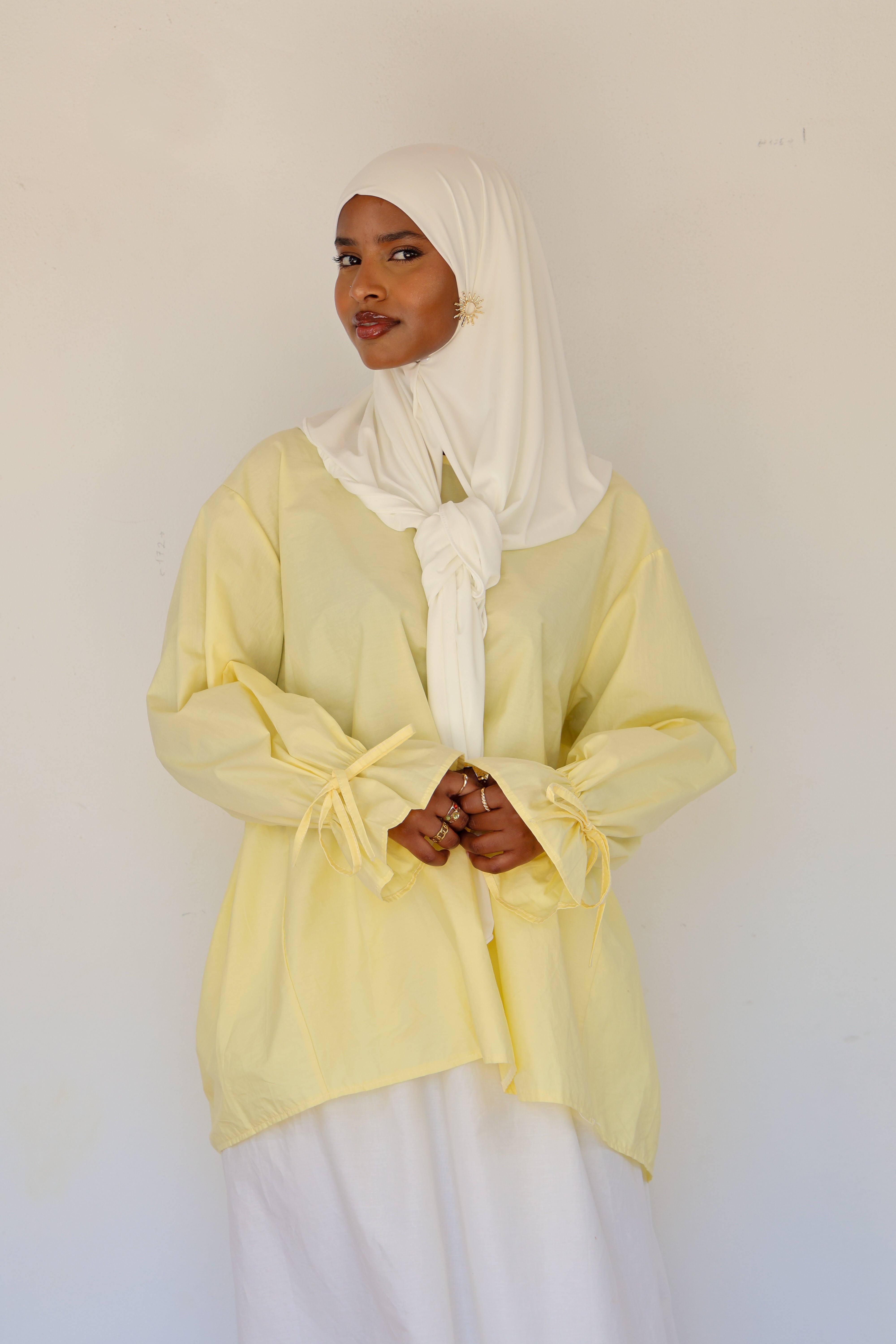 Haut manches chouchou - Jaune beurre