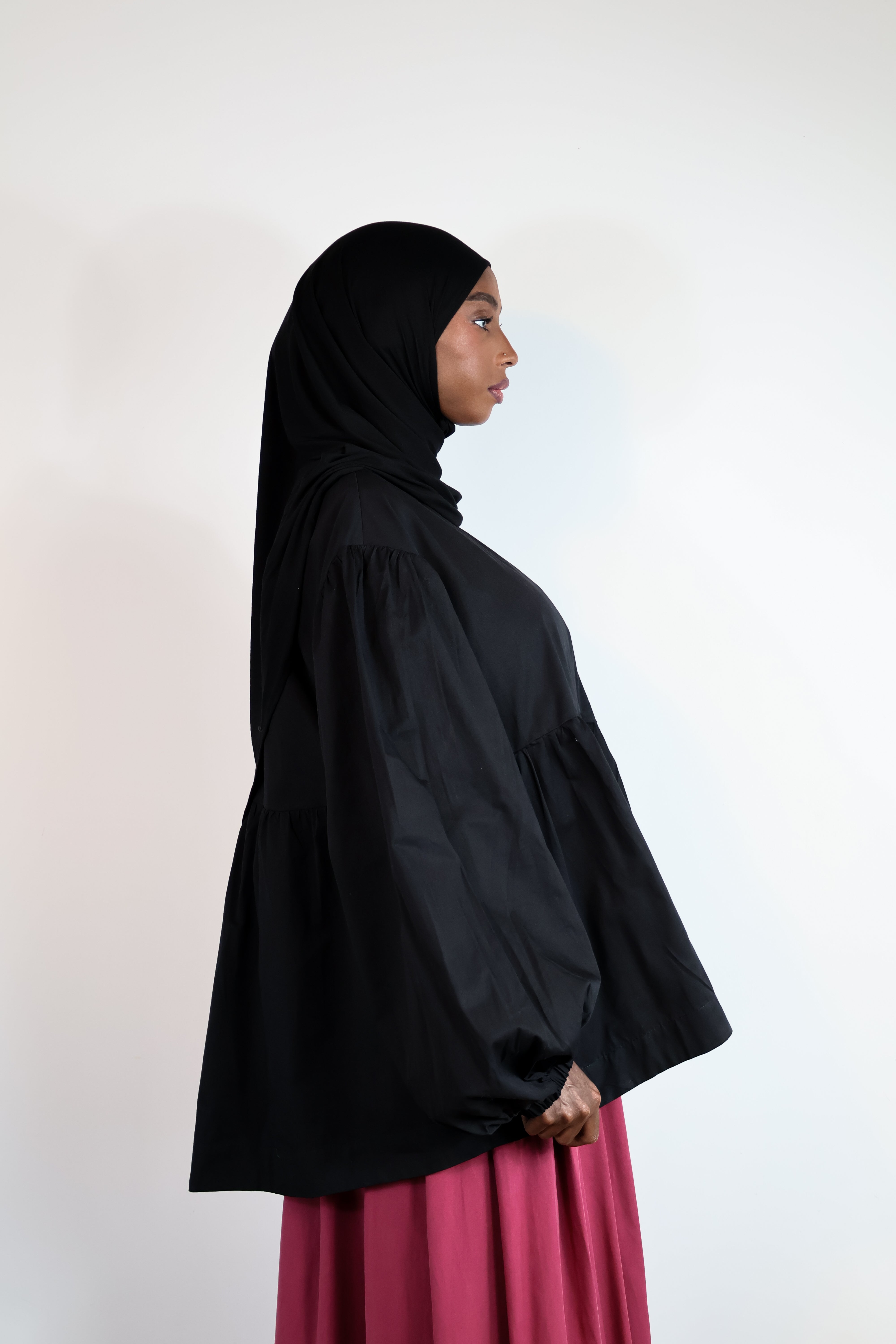 Haut manches ballon - Noir