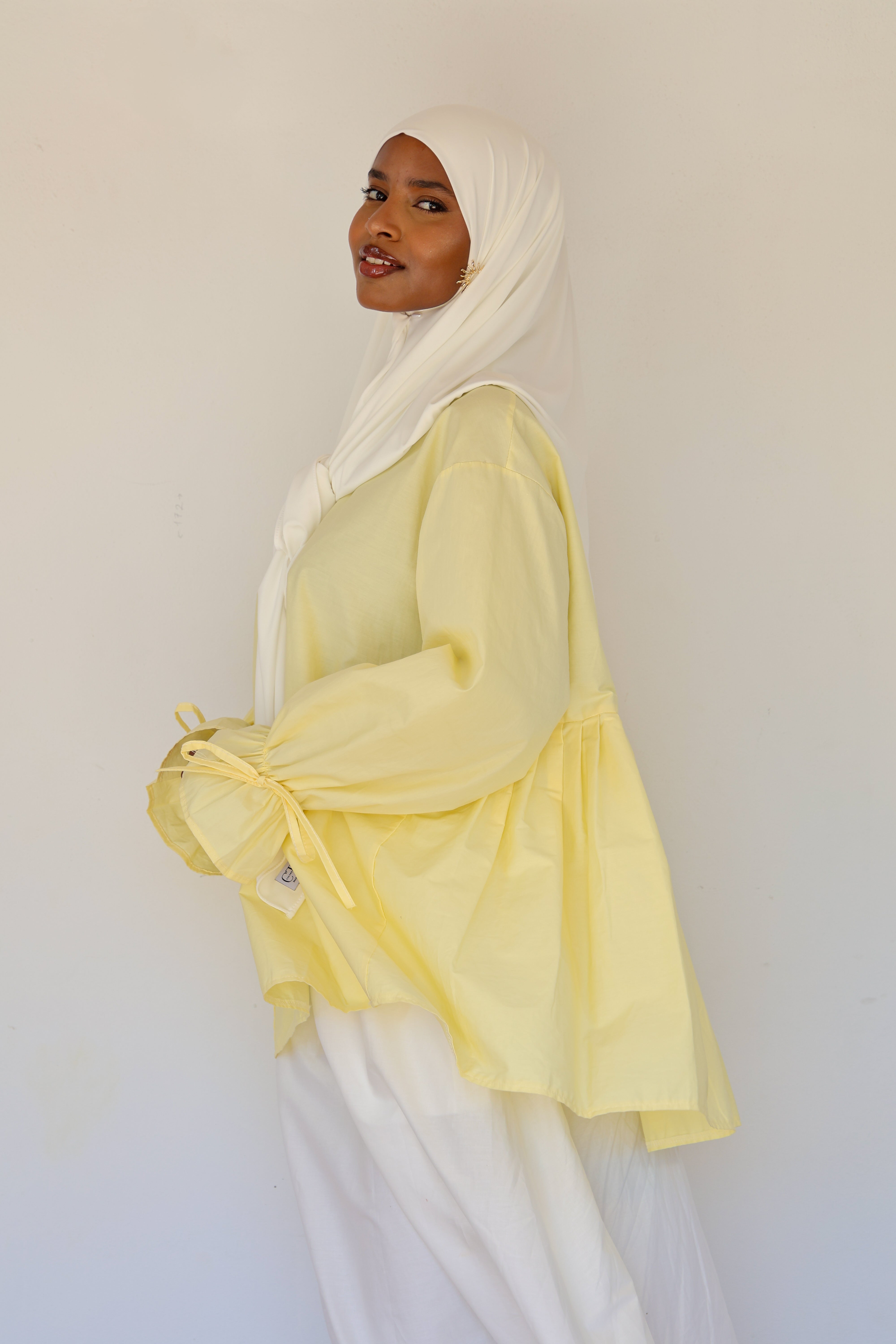 Haut manches chouchou - Jaune beurre