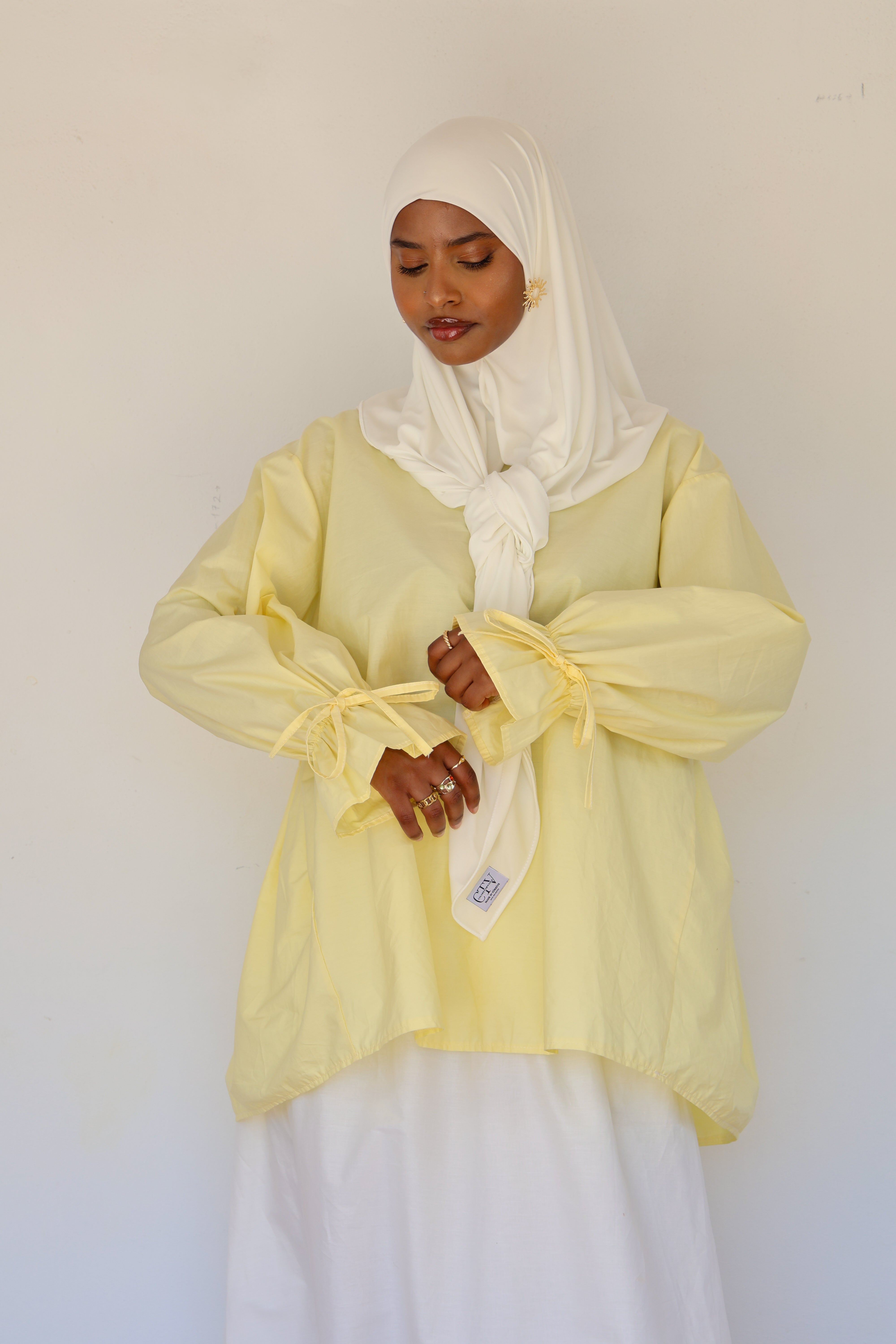 Haut manches chouchou - Jaune beurre