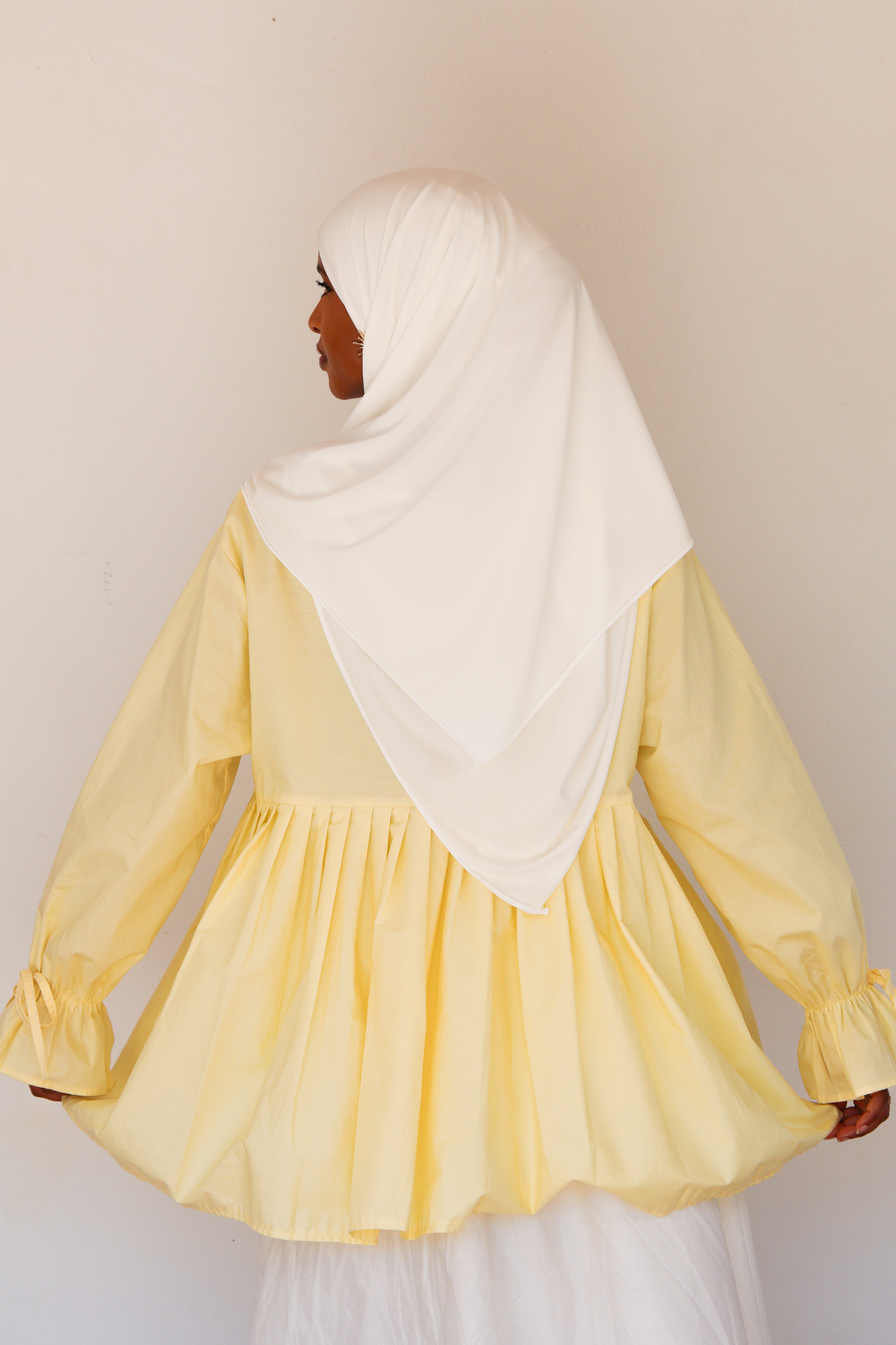 Haut manches chouchou - Jaune beurre