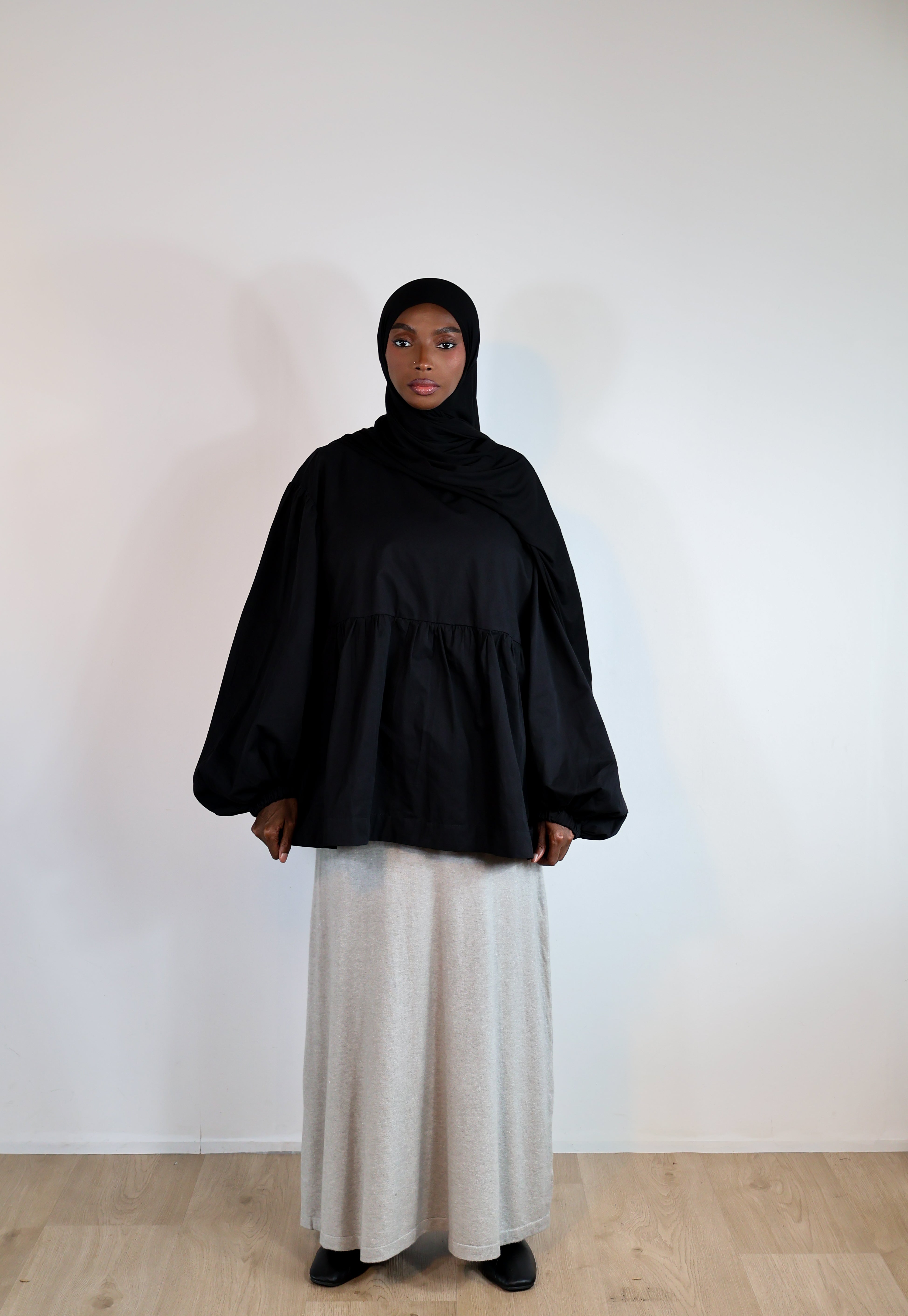 Jupe viscose - Gris clair