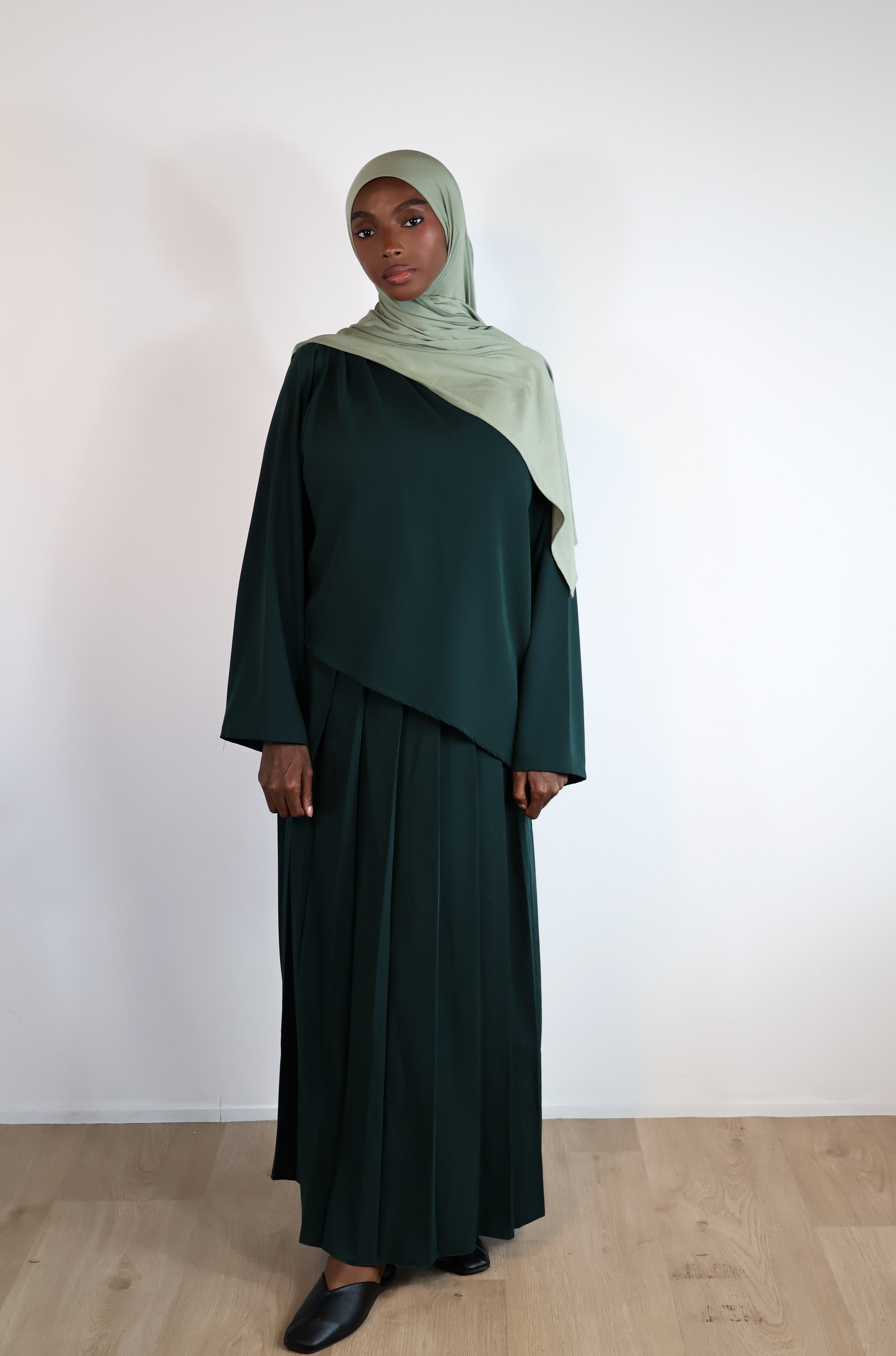 Jupe plissée fluide - Emeraude