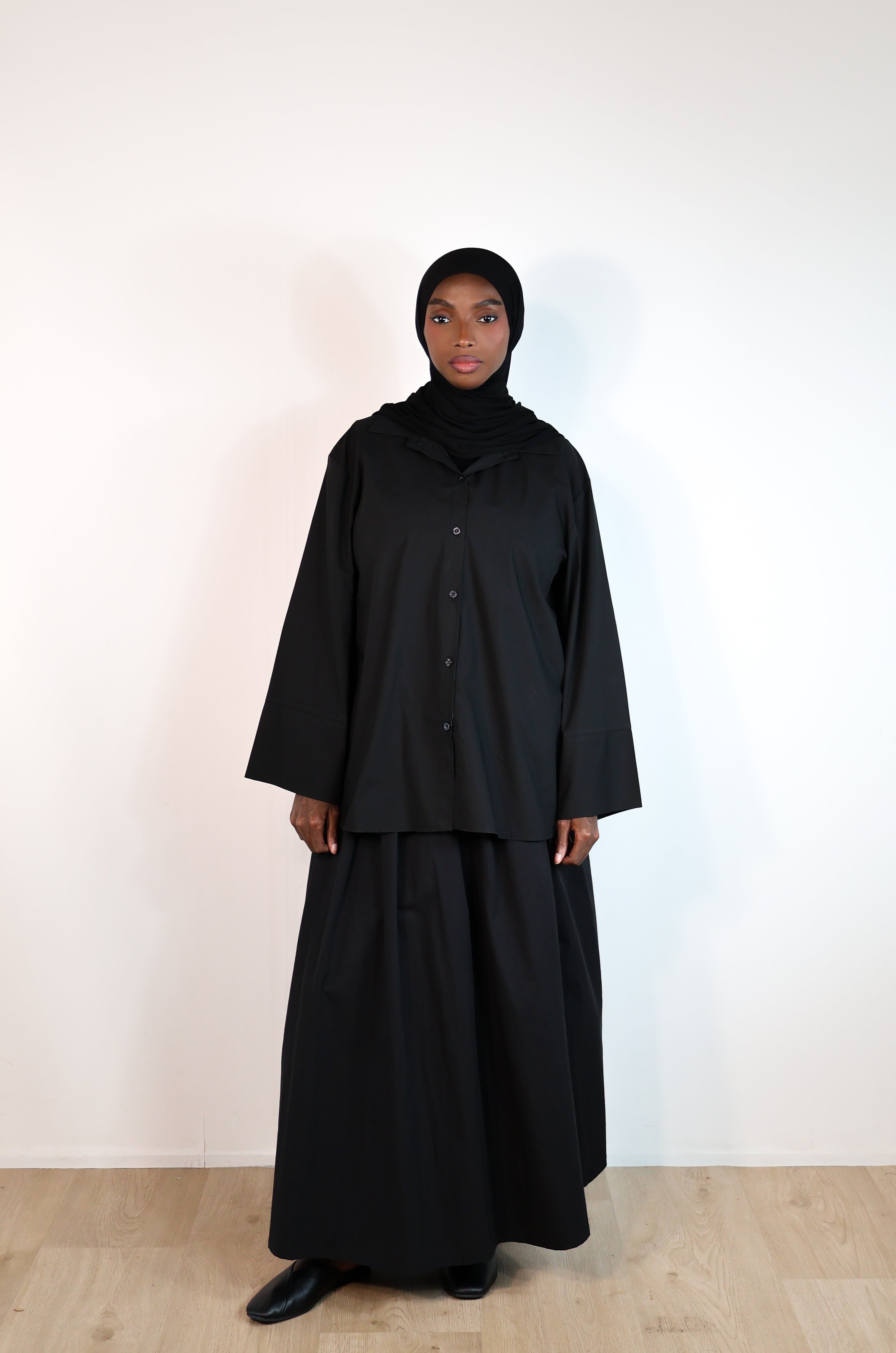 Chemise manches larges - Noir