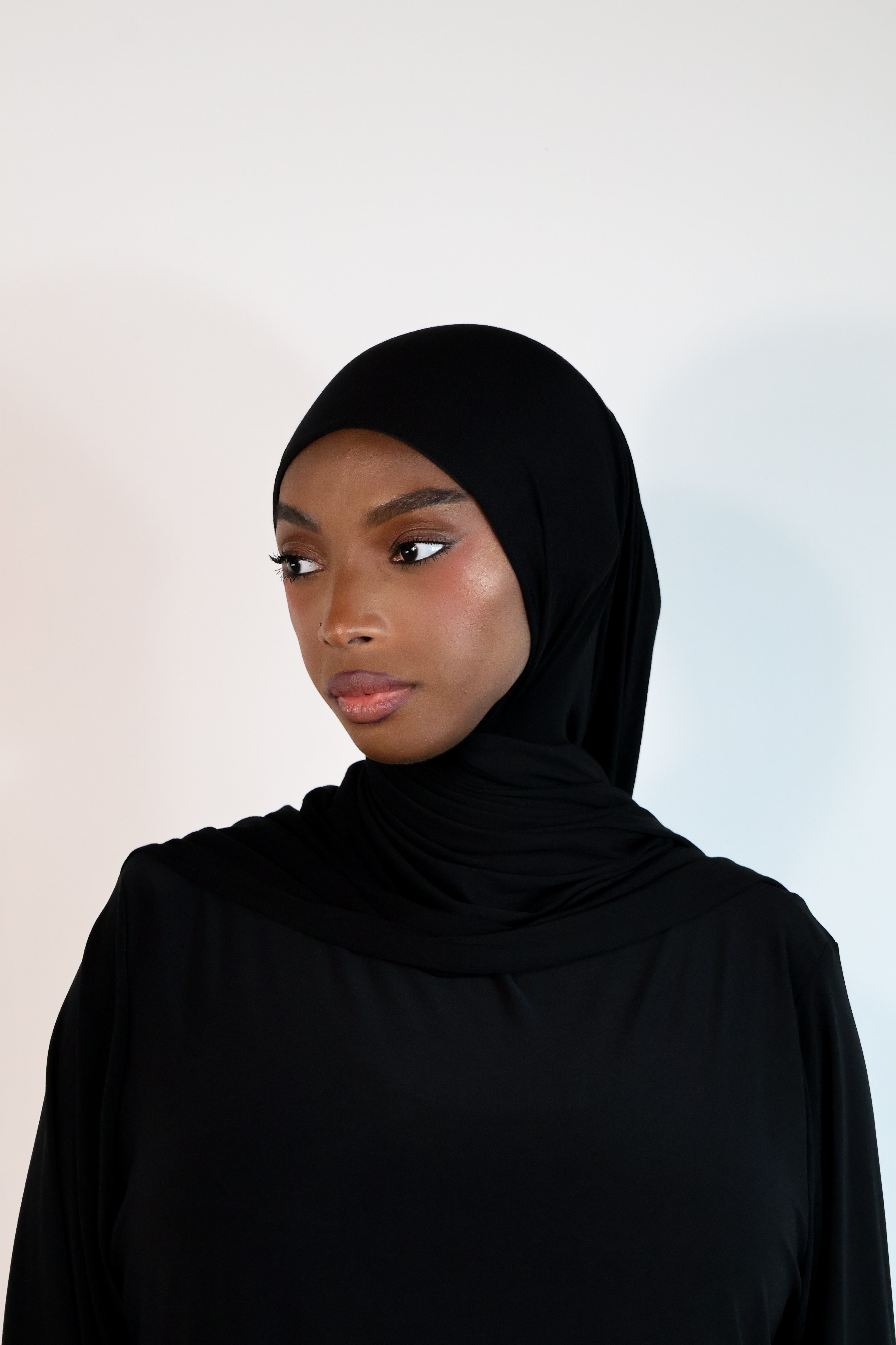 Hijab en jersey bamboo - Black