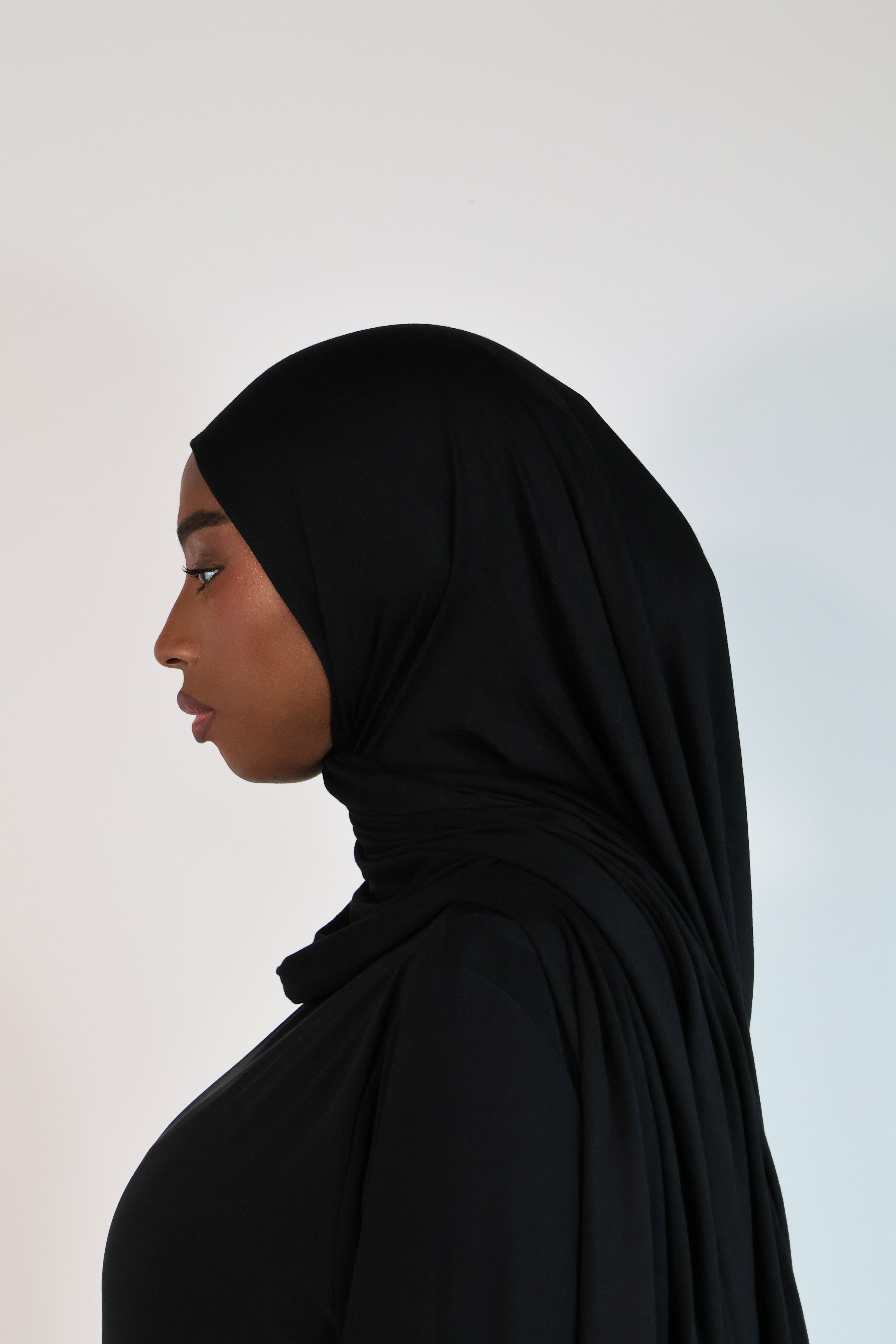 Hijab en jersey bamboo - Black