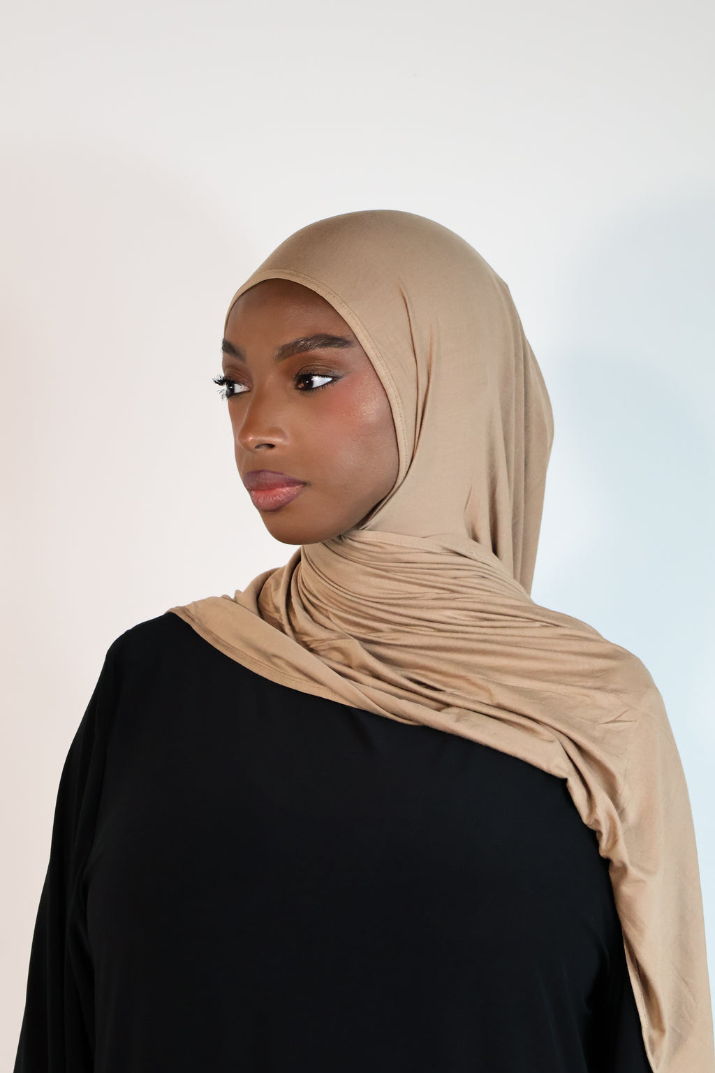 Hijab en jersey bamboo - Camel