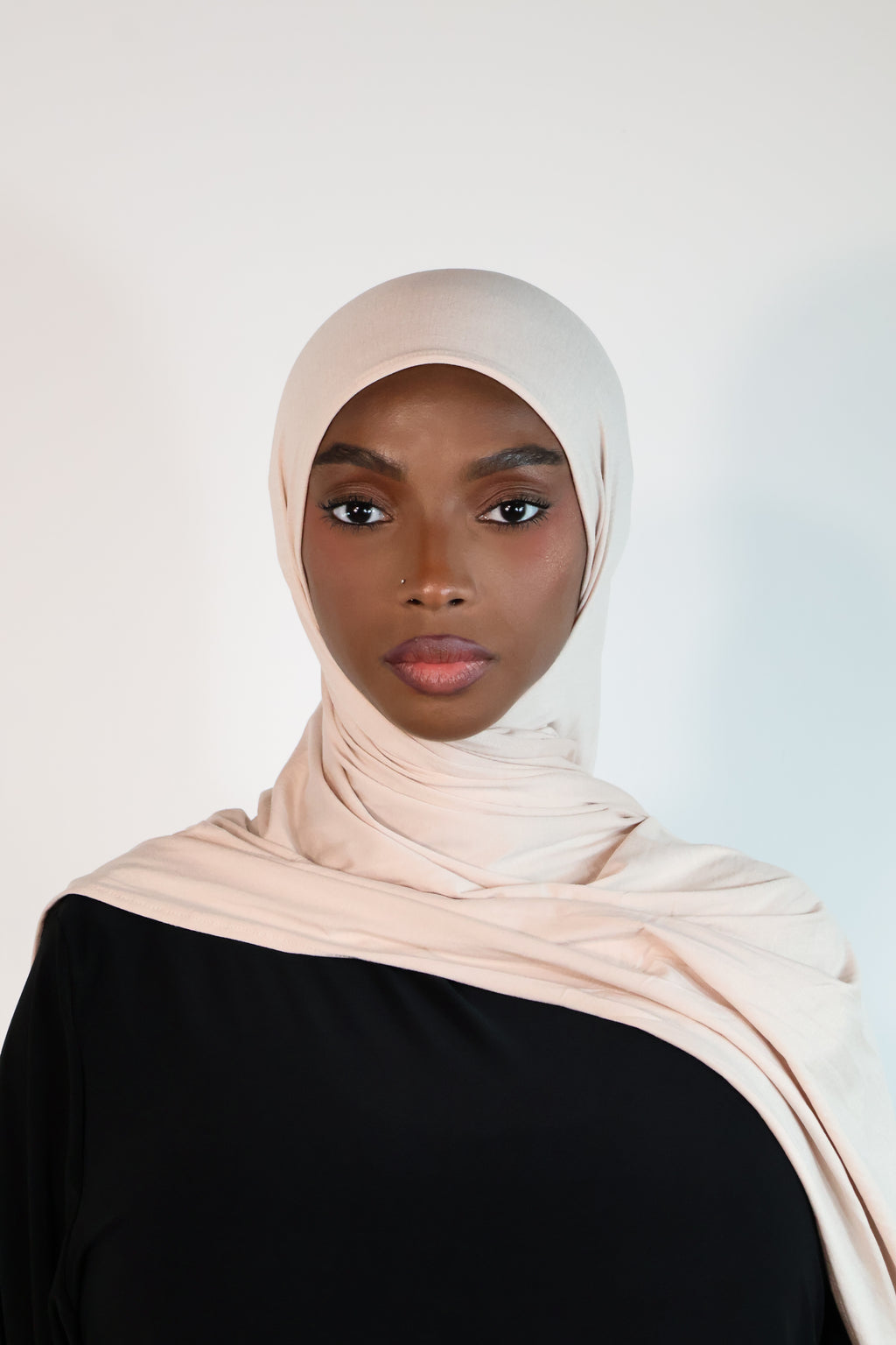Hijab en jersey bamboo - Vanilla