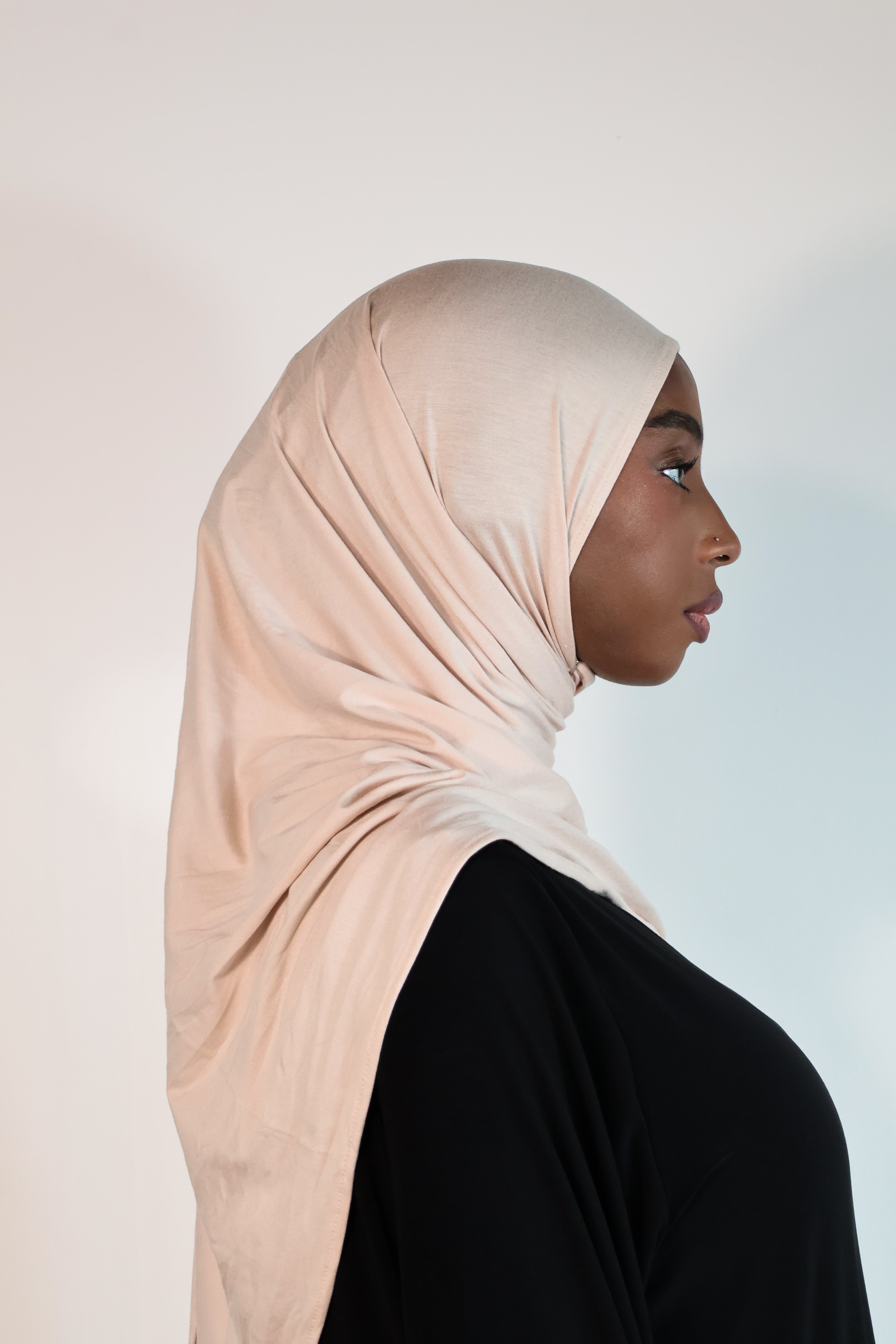 Hijab en jersey bamboo - Vanilla