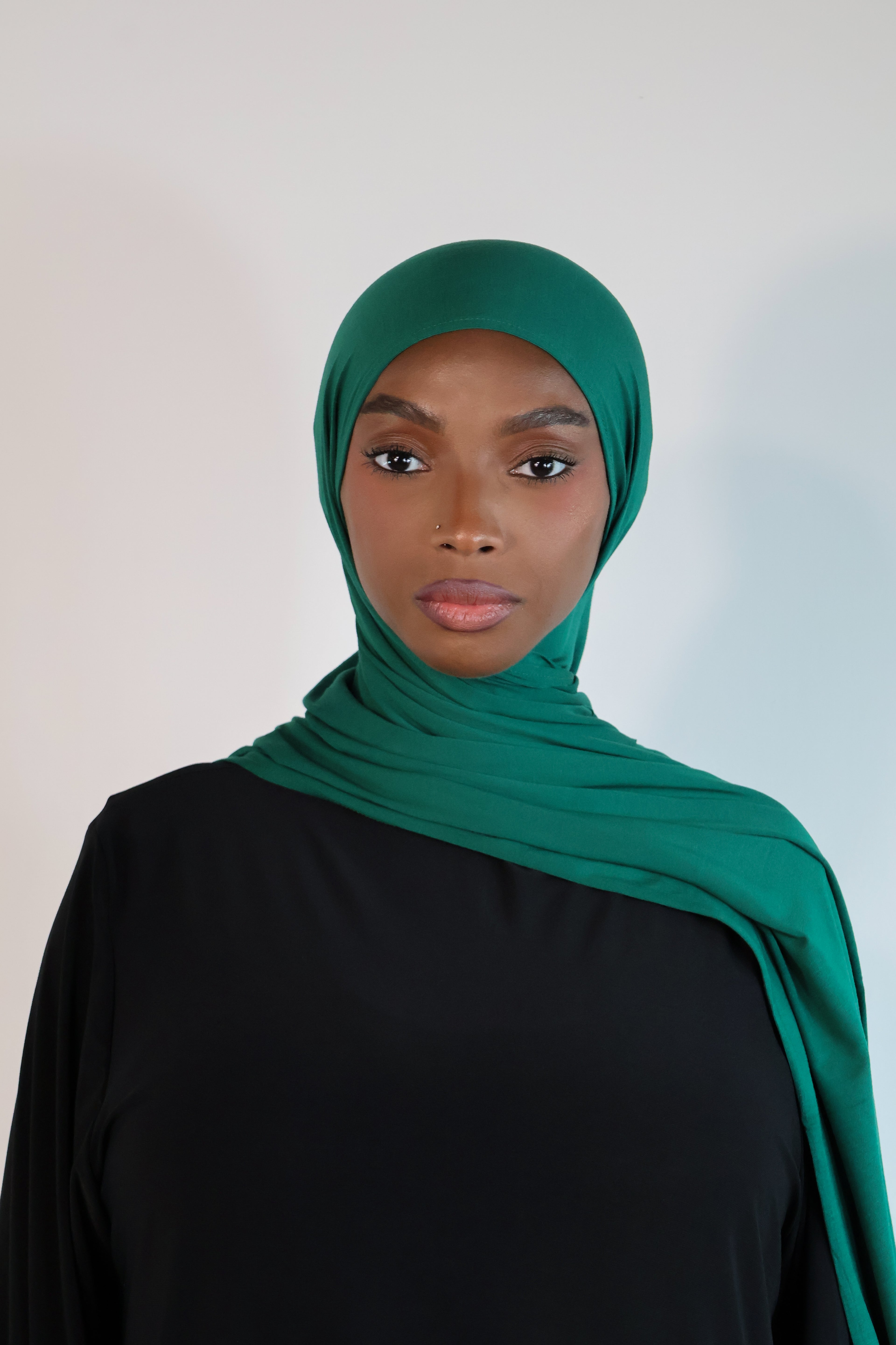 Hijab en jersey bamboo - Evergreen