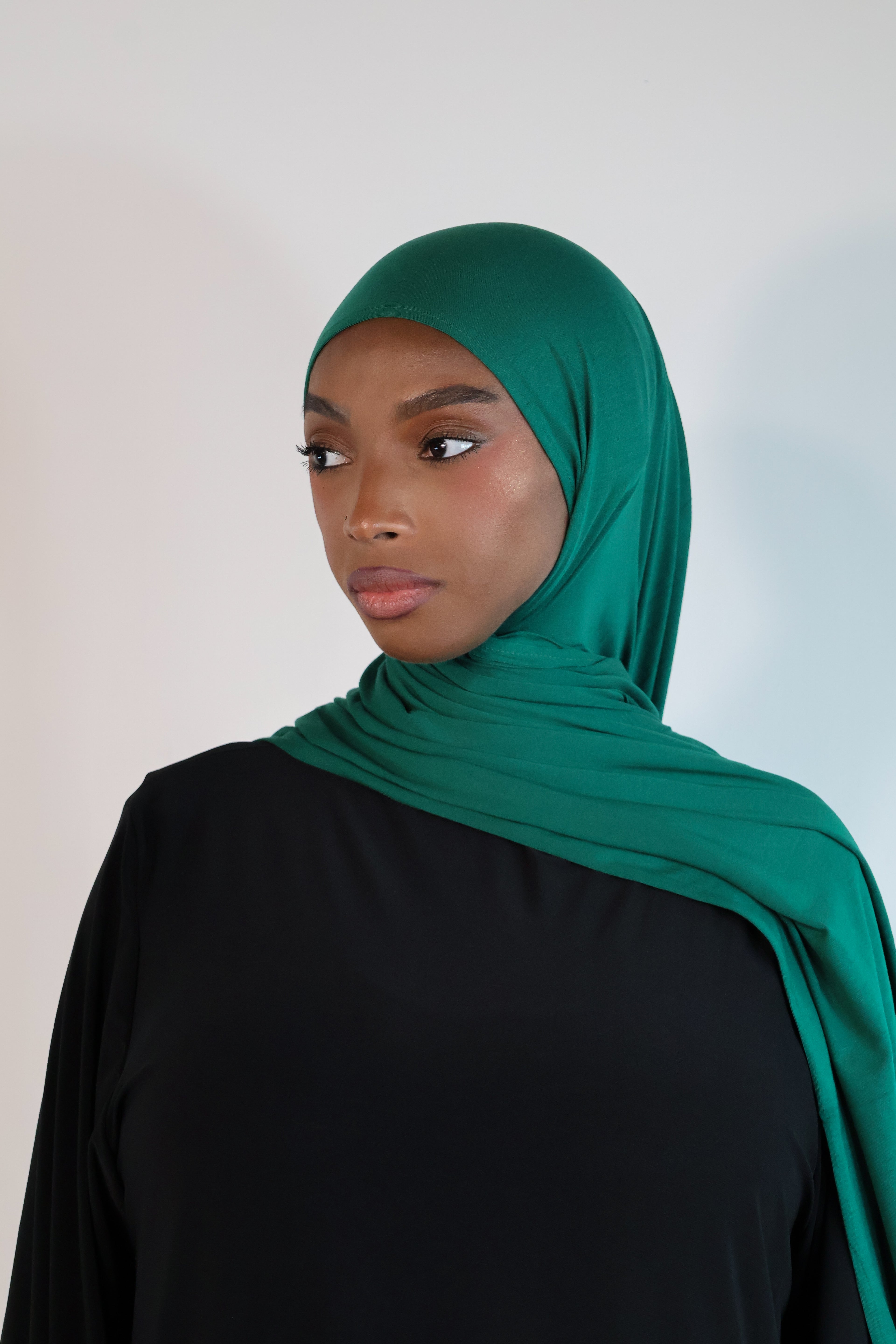 Hijab en jersey bamboo - Evergreen