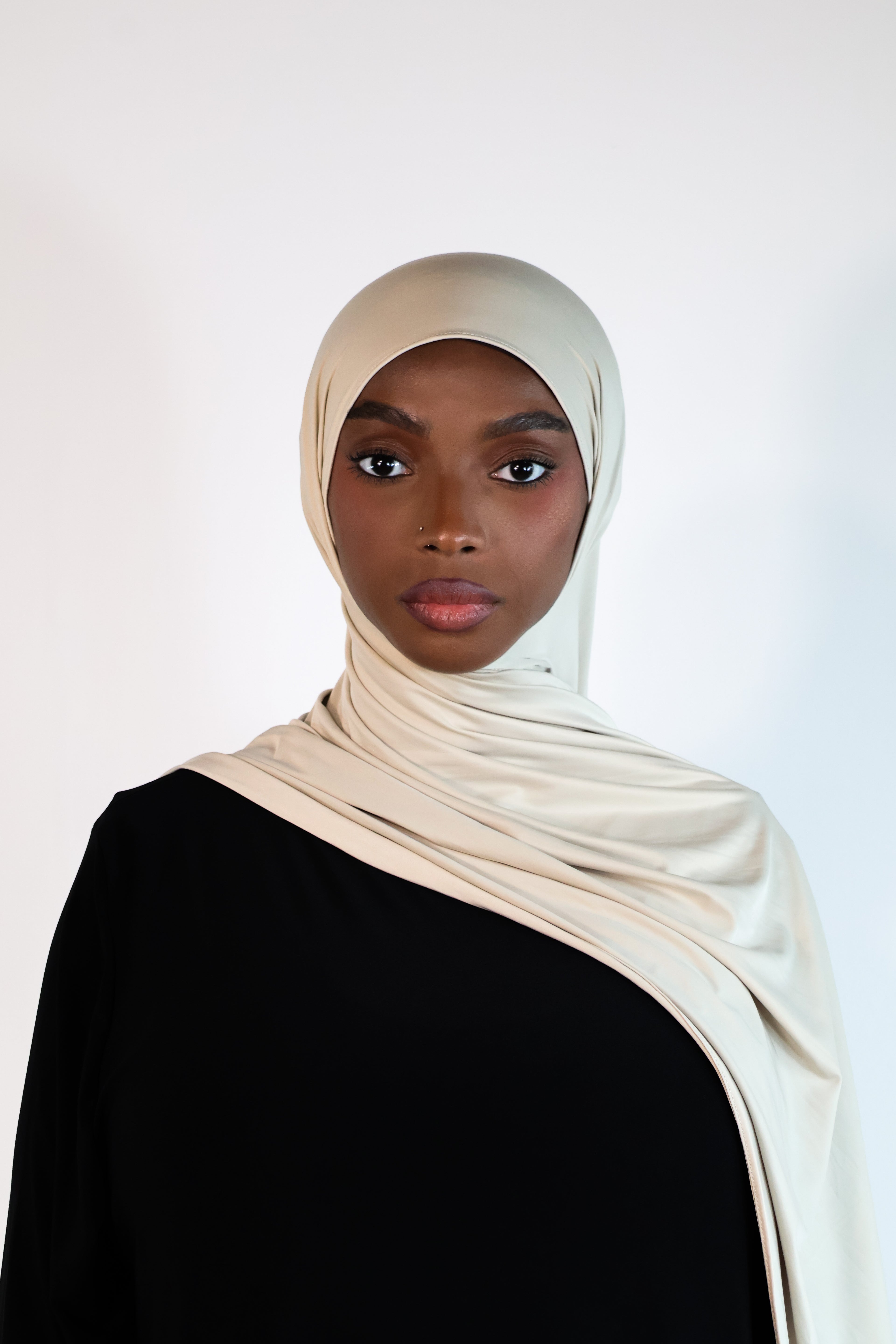 Flowing jersey hijab - Onyx