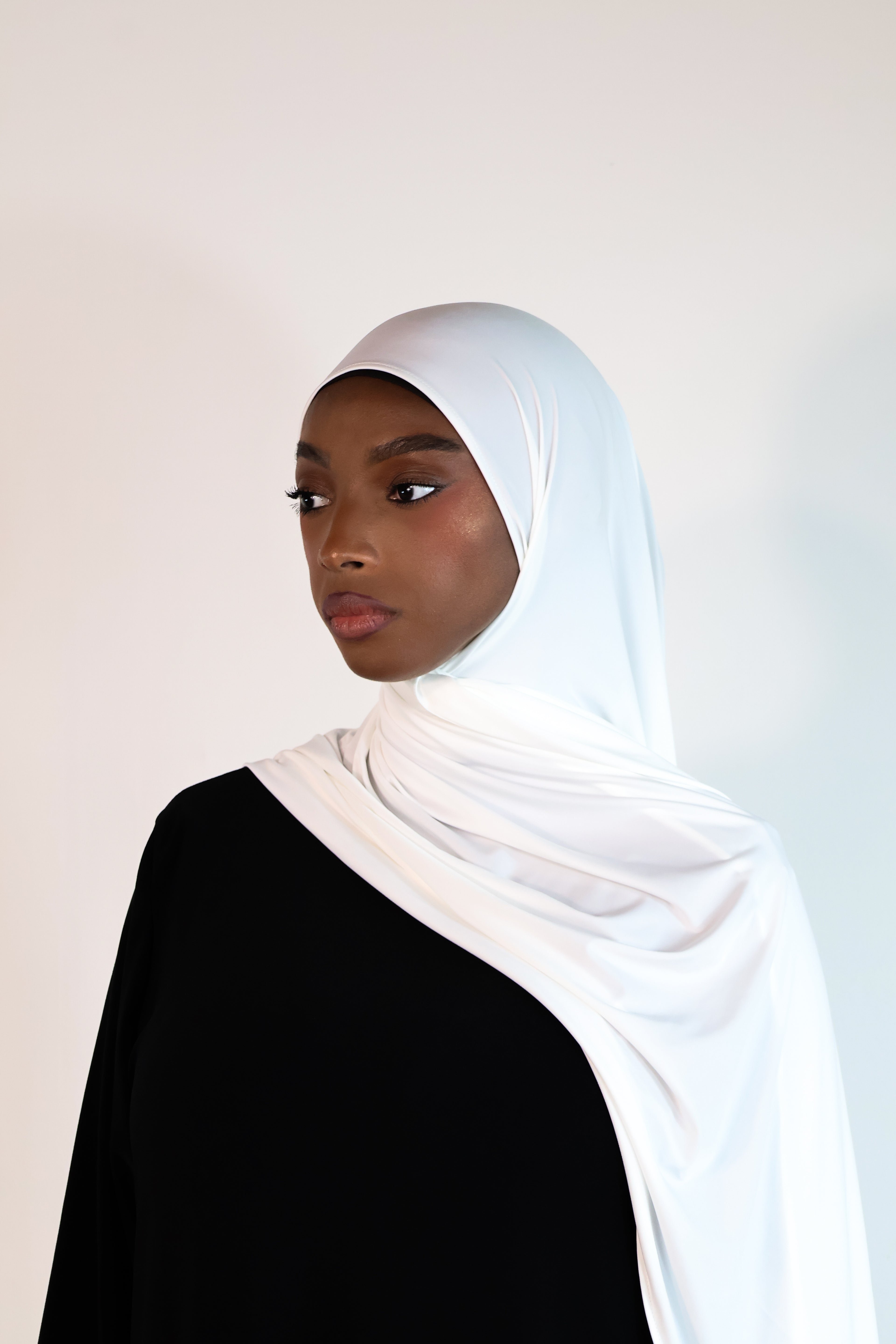 Flowing jersey hijab - Onyx