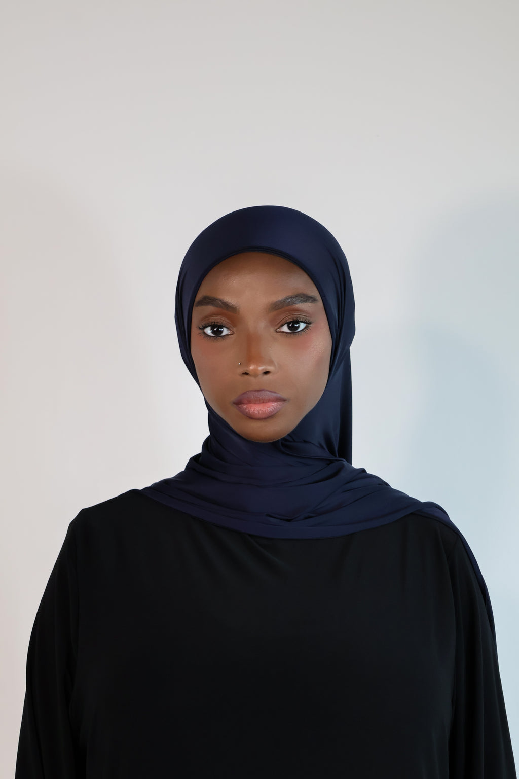 Flowing jersey hijab - Onyx