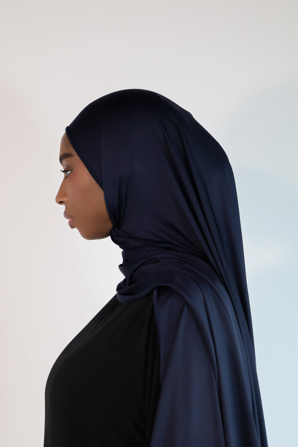 Flowing jersey hijab - Onyx
