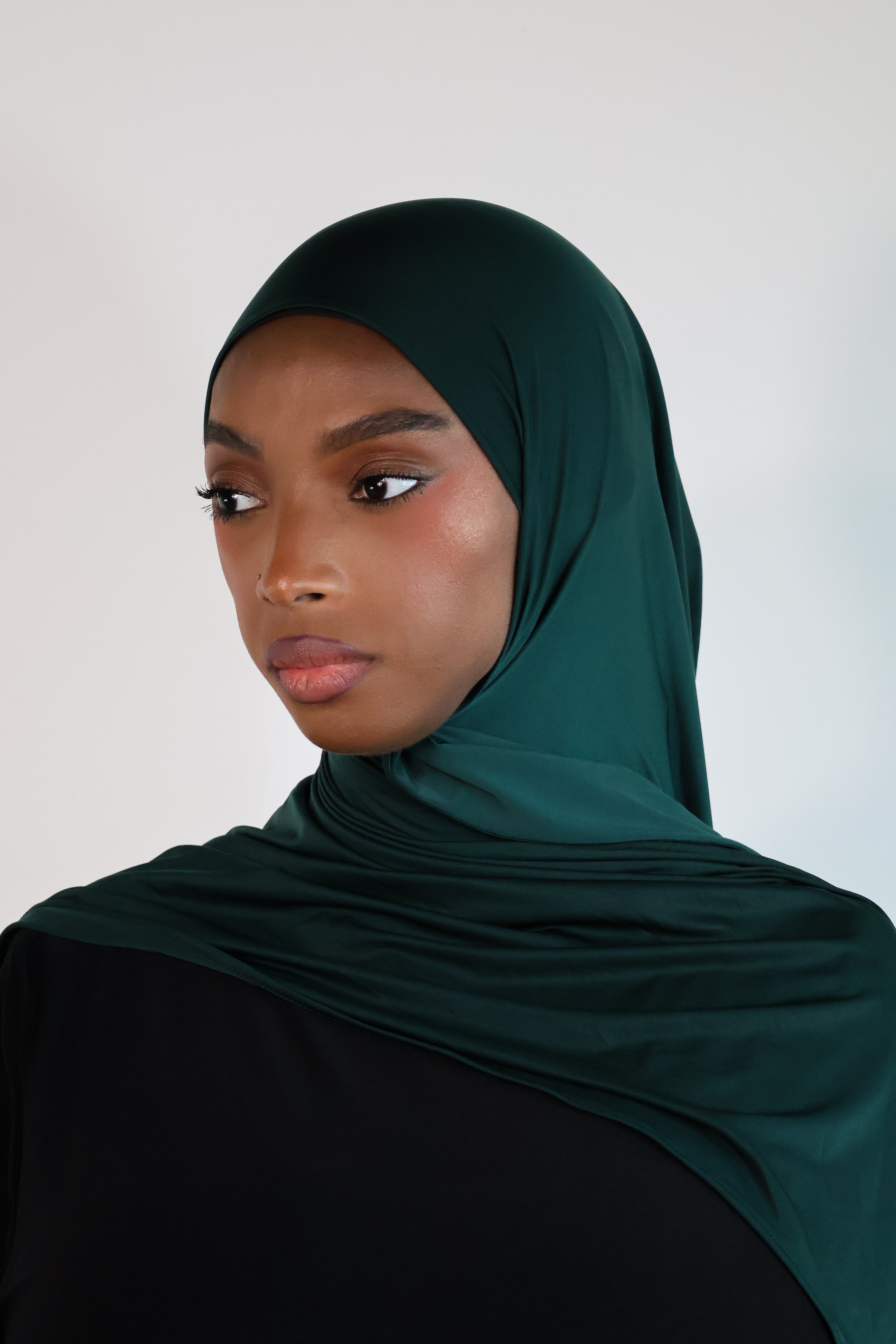 Flowing jersey hijab - Onyx