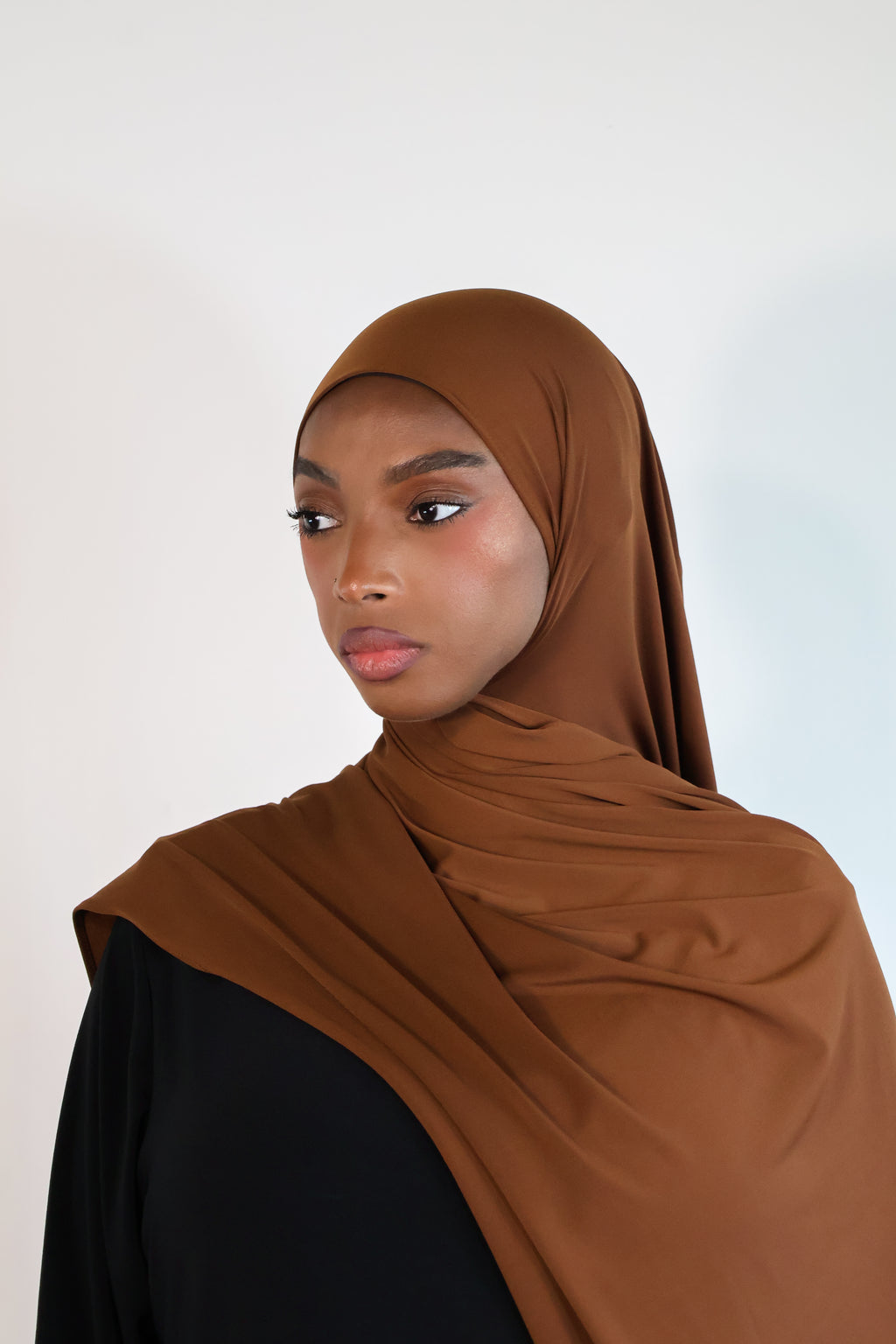 Hijab en jersey premium - Coffee