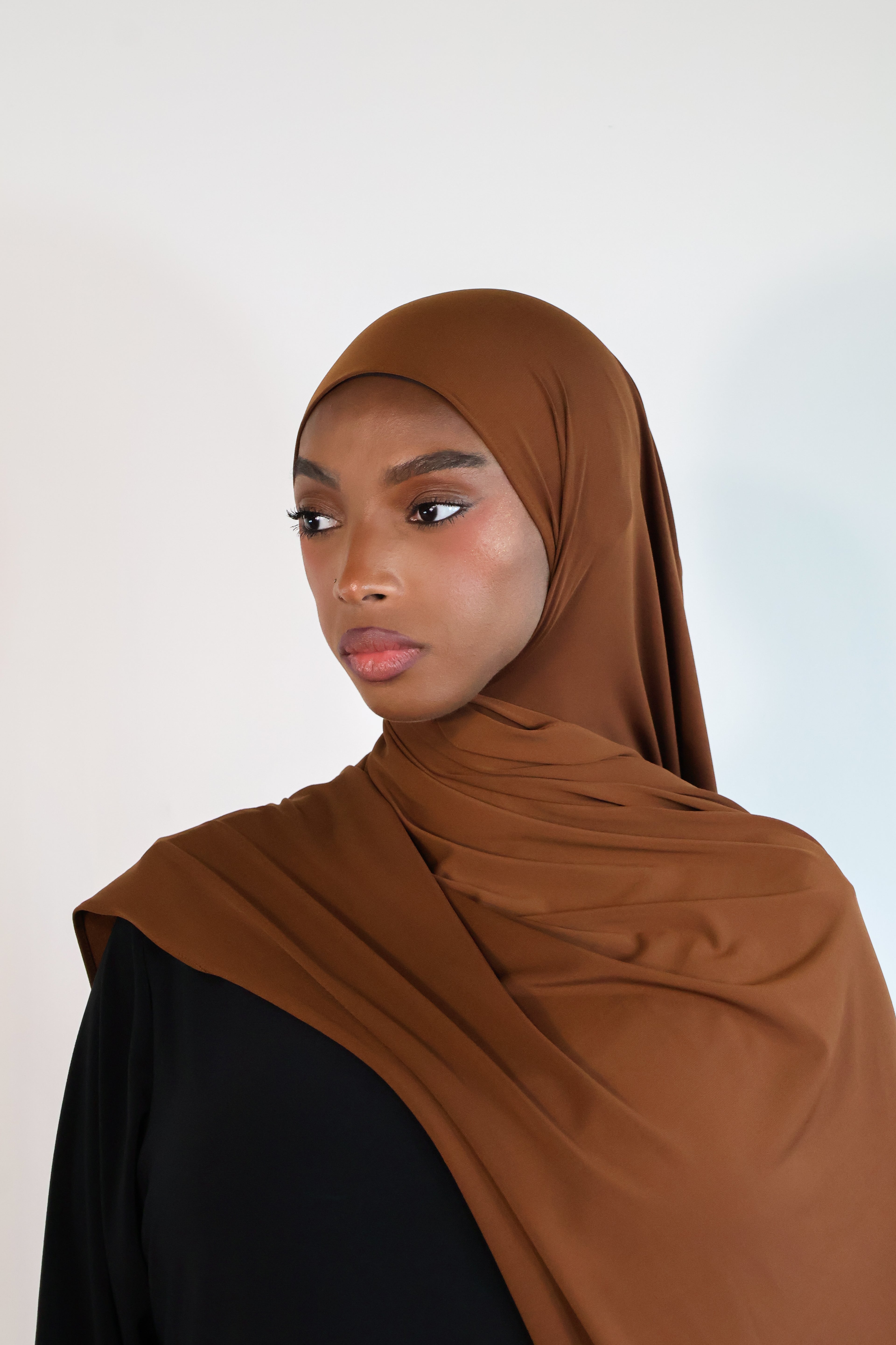 Hijab en jersey premium - Coffee