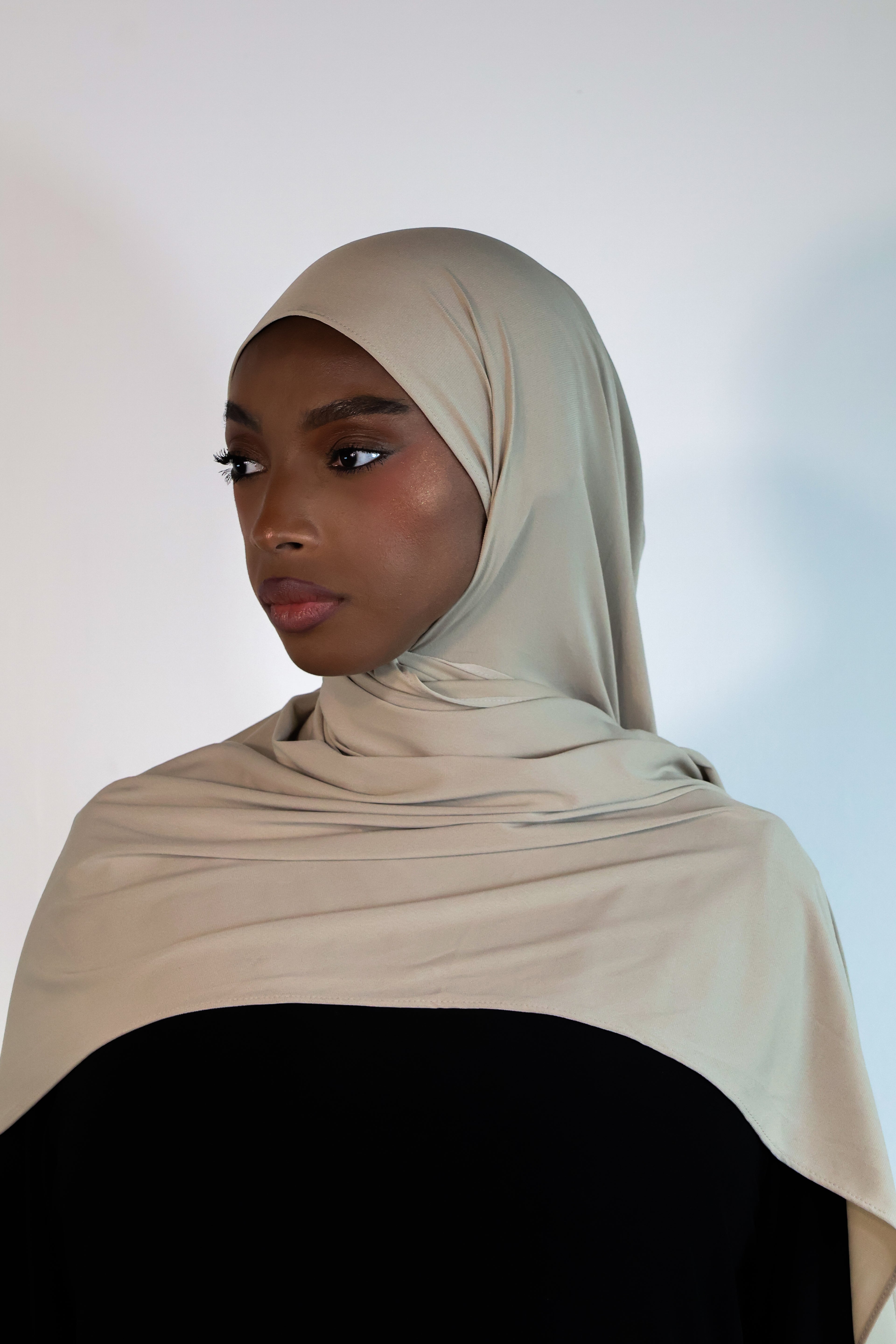 Hijab en jersey premium - Stone