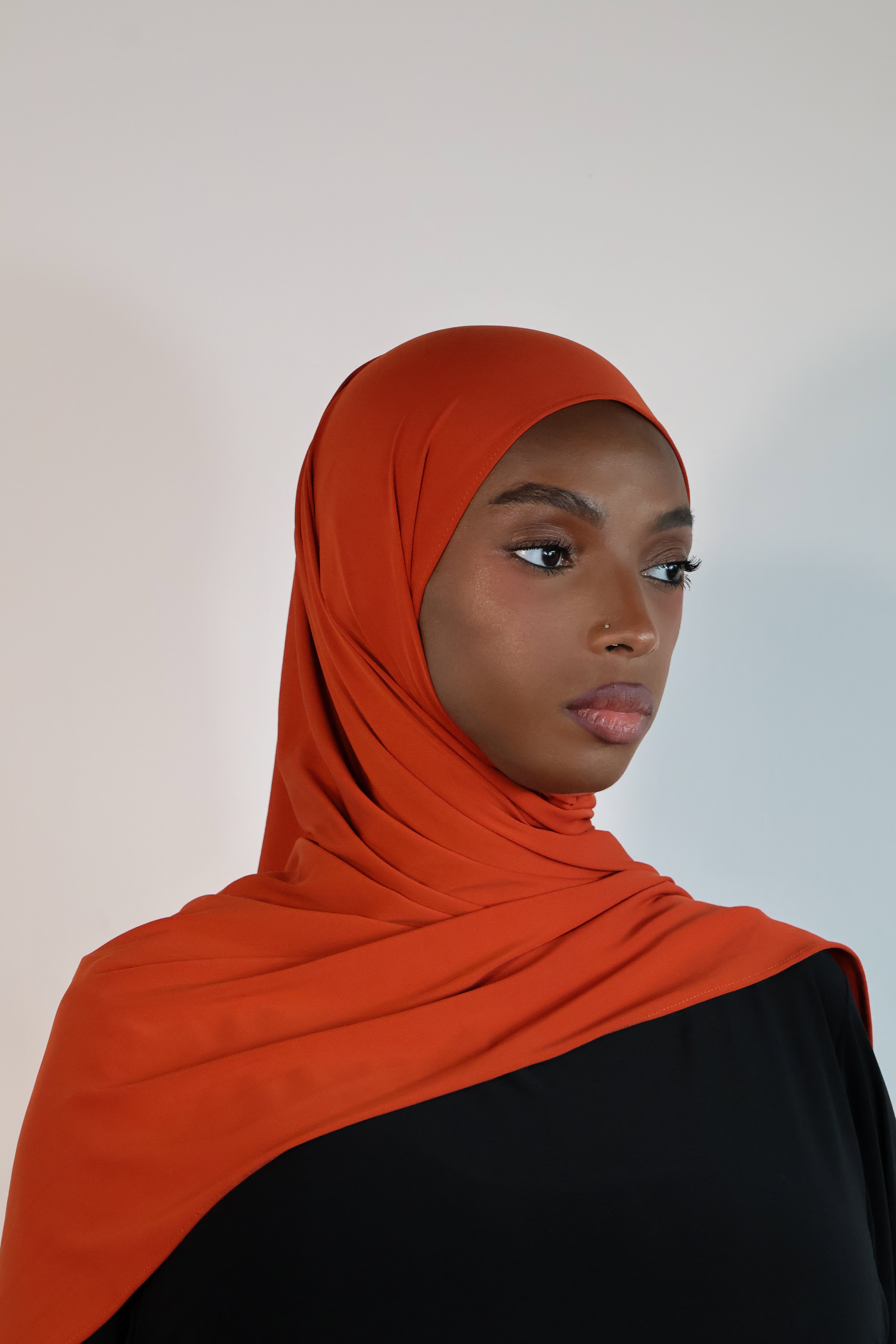Hijab en jersey premium - Rust